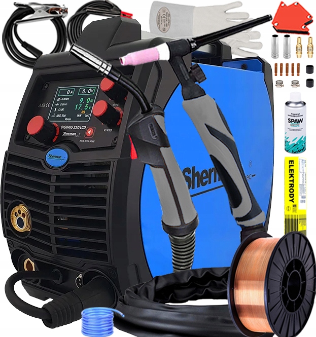 Svařovací Stroj Sherman Synergie Digimig 220 LCD Vrd 3V1