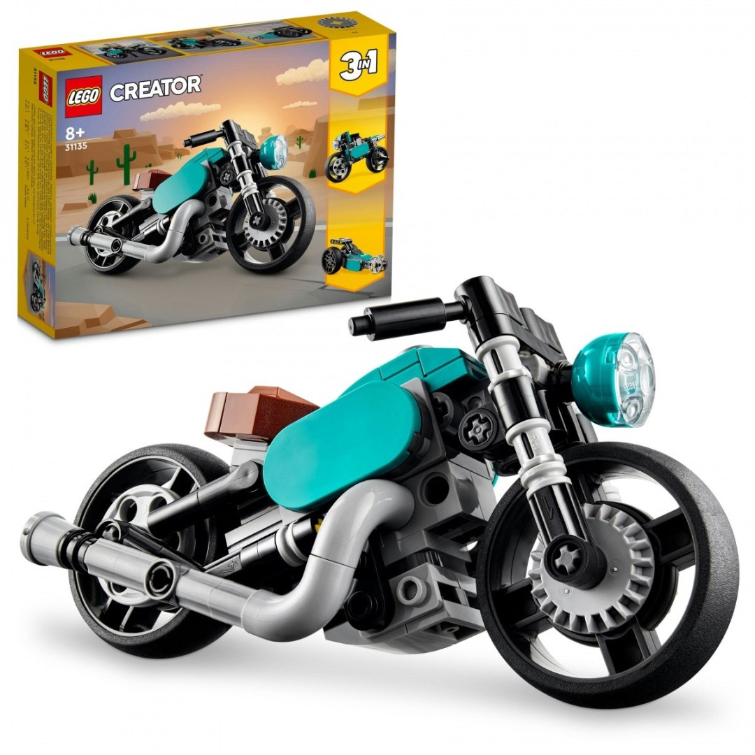 Klocki Lego Motocykl Creator 31135 Vintage Motocykl Ruchoma Zabawka