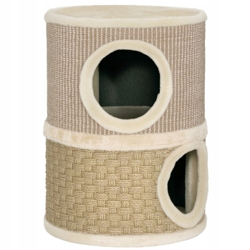 Škrabadlo pro kočky, výška 49 cm, průměr 35,5 cm, dvouvrstvé.