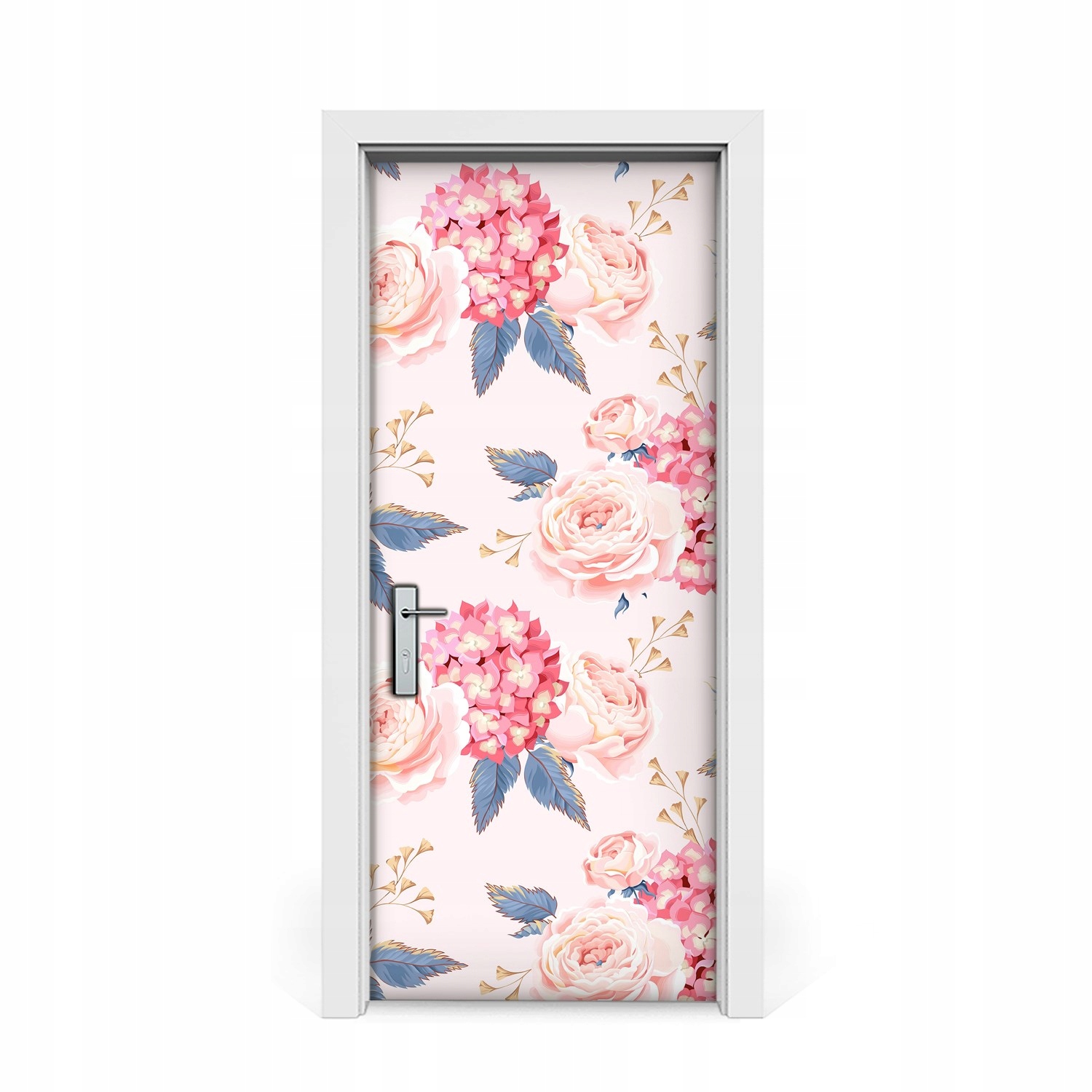 

Naklejka na drzwi okleina Hortencje 85x205