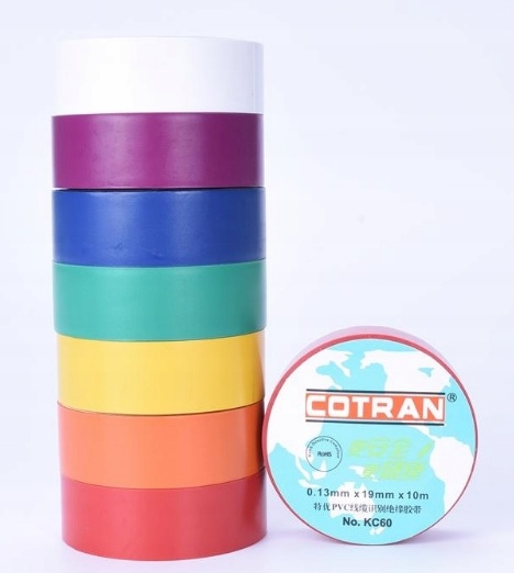 COTRAN 10 szt. TAŚMA IZOLACYJNA PCV/PVC 19mm x10 m