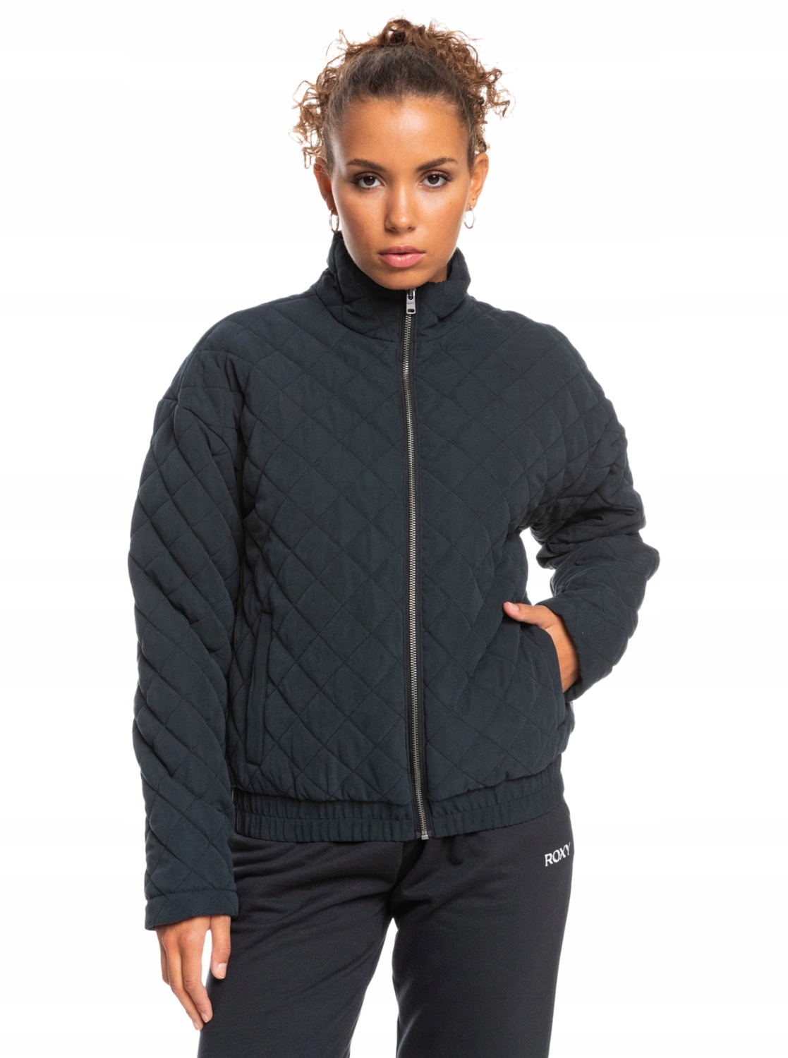 Roxy přechodová podzimní prošívaná dámská bunda s volným zapínáním, velikost Xs