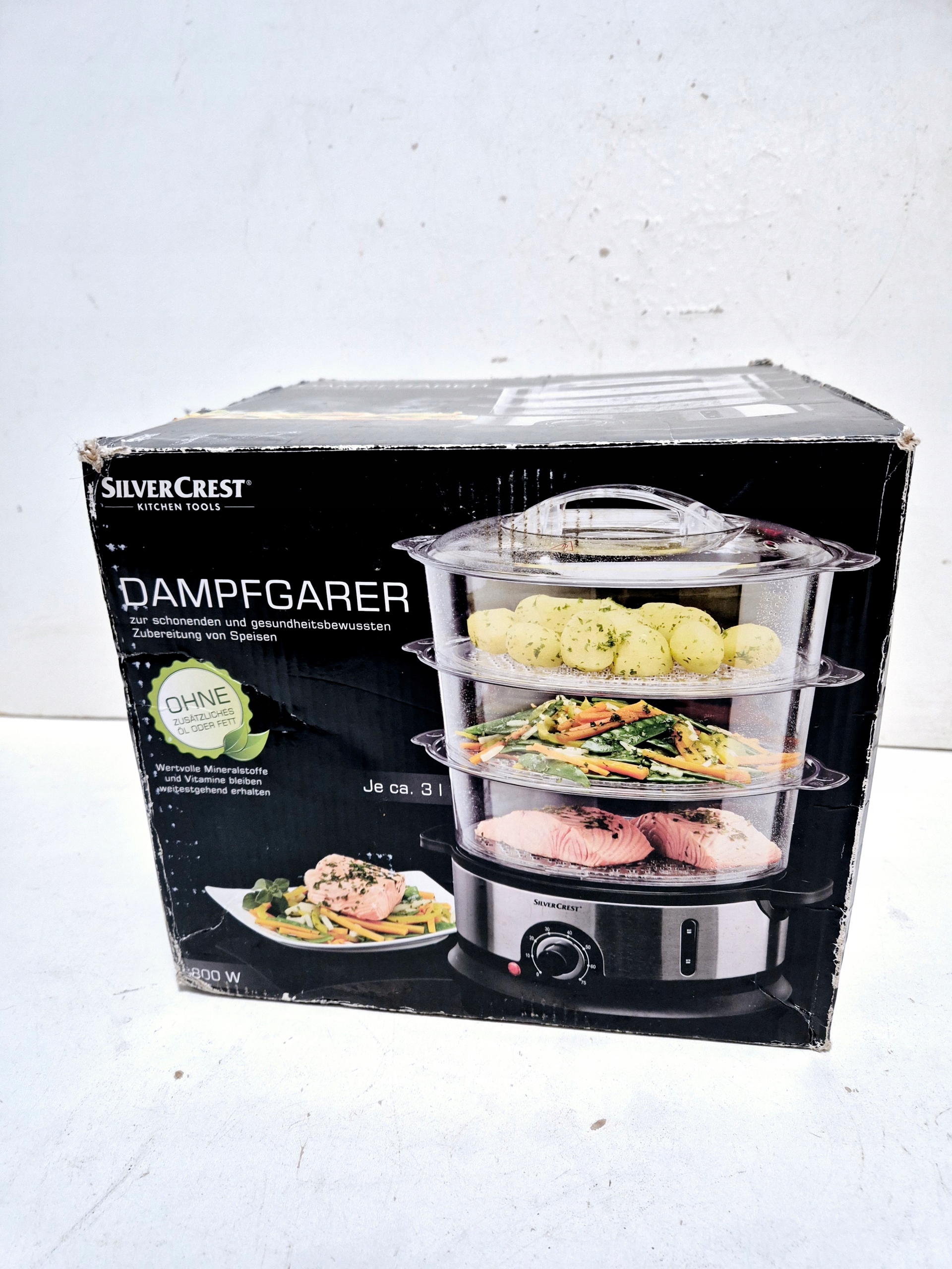 Пароварка SilverCrest 000 1,2 л бесцветная 800 Вт