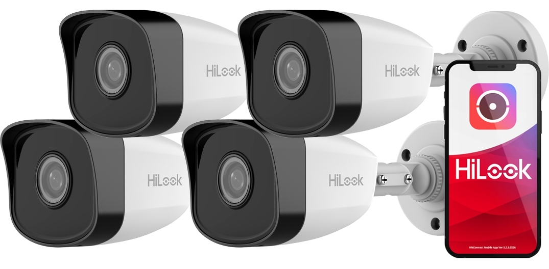 Vonkajšia Kamera Ip PoE 5Mpx IR30m IPCAM-B5 Hilook 4 Ks