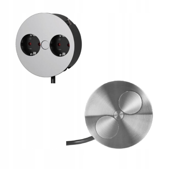 Bachmann Twist BM-931.002 2 Zásuvka pro pracovní desku Inox