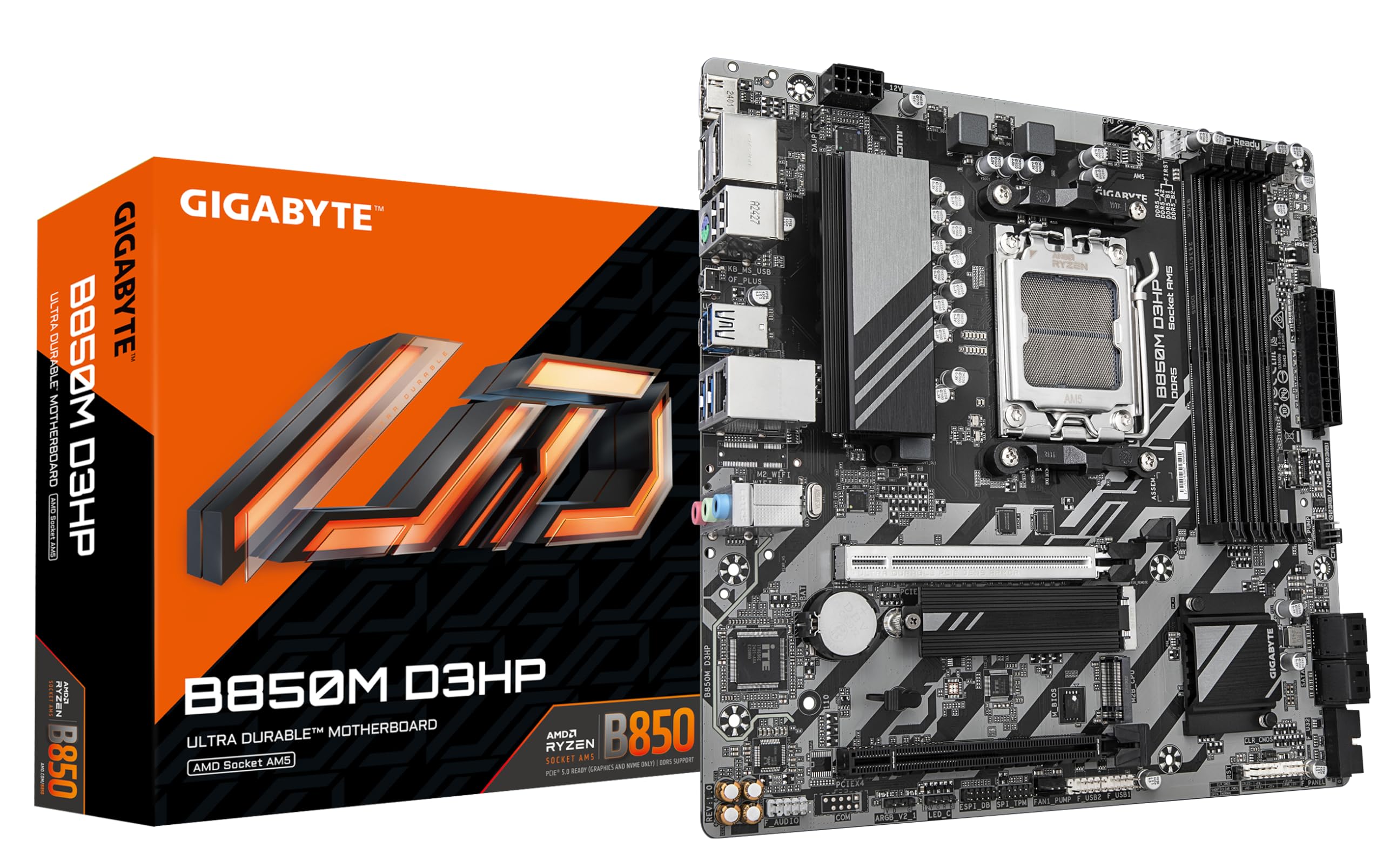 GIGABYTE B850M D3HP Płyta Główna AMD Ryzen DDR5 8200MHz PCIe 5.0 USB 3.2