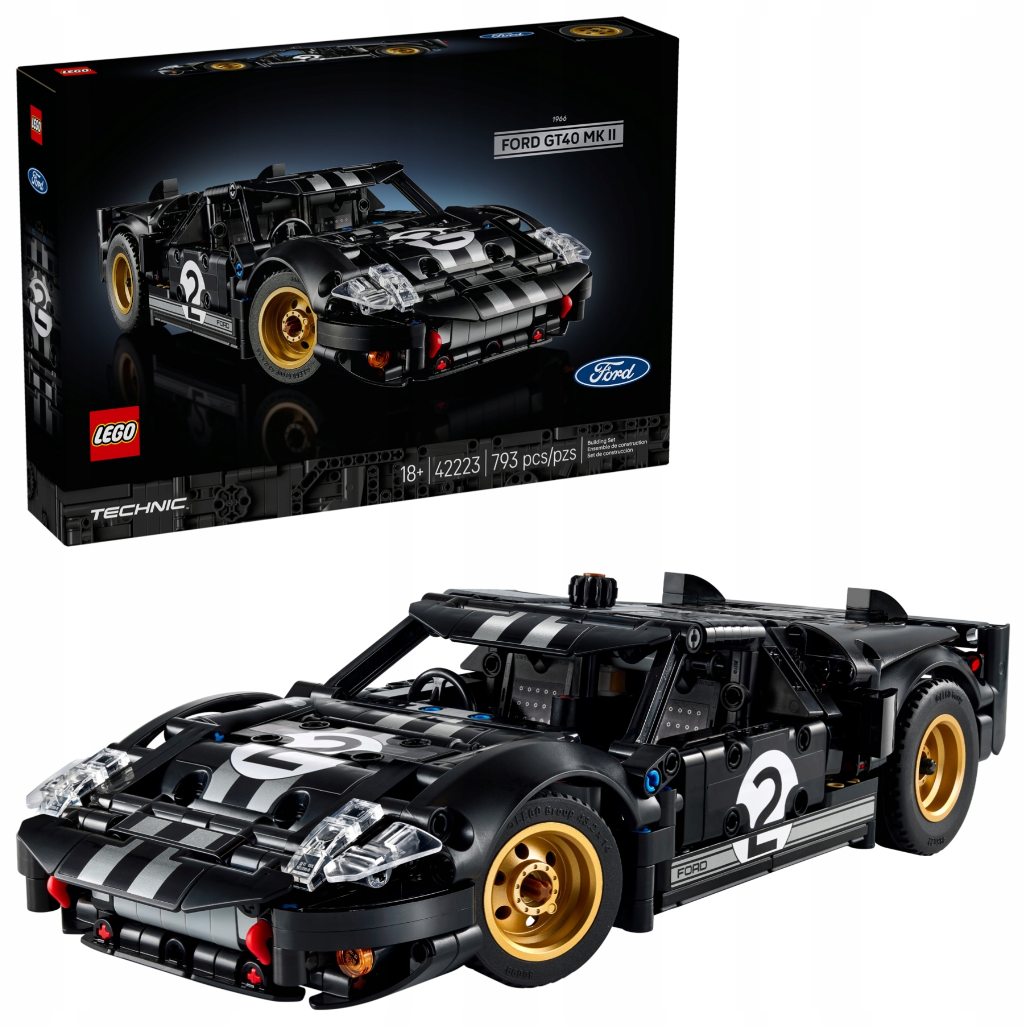 Lego Technic 42223 Závodní auto 1966 Ford GT40 Mkii Sada 18+