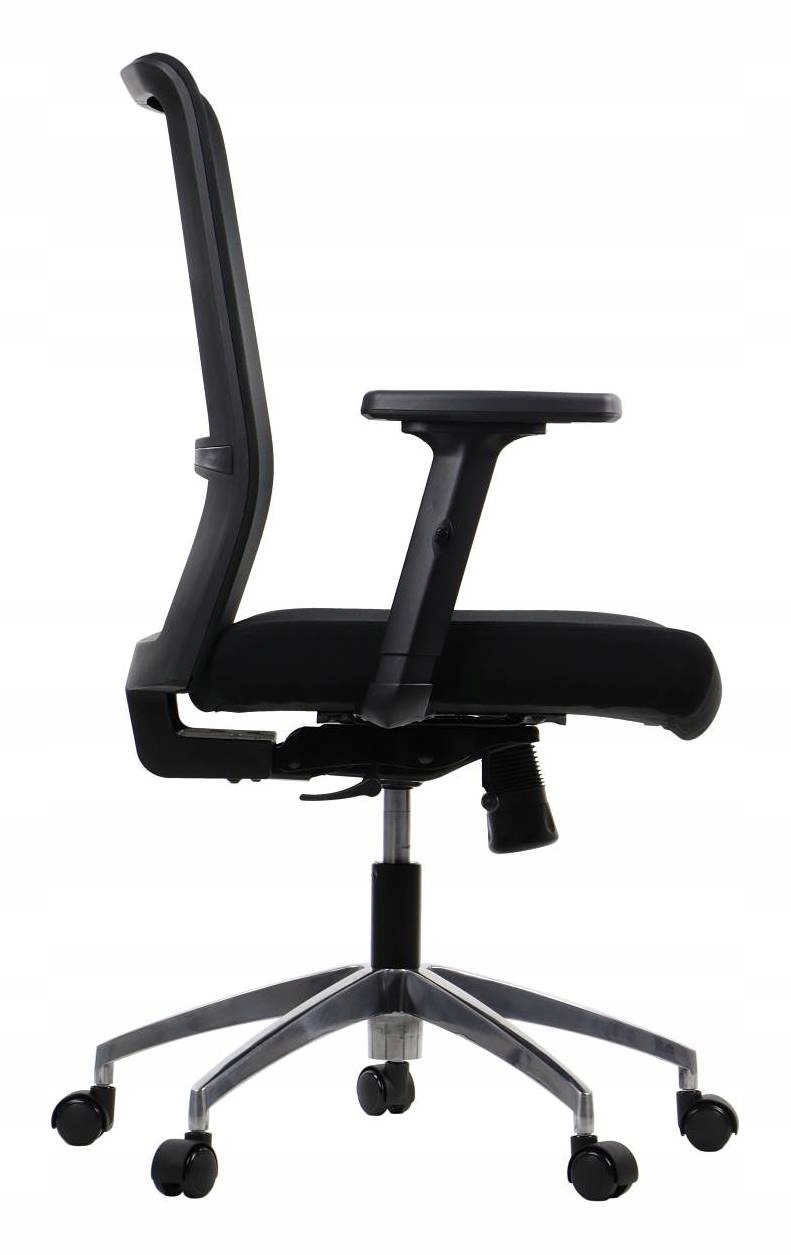 Fotel Ergonomiczny Lennon Czarny Biurowy Tkanina Obrotowy Regulowany WRiPS