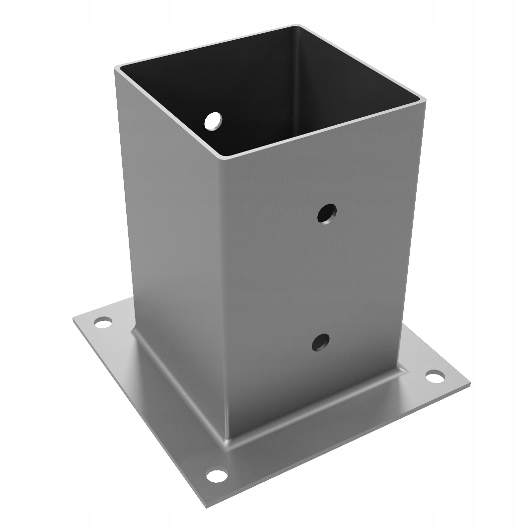 Základna sloupku Nerezová šroubovací 100x100x150 mm, držák kotvy, značka