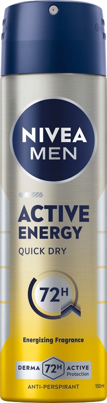 NIVEA MEN ACTIVE ENERGY ANTYPERSPIRANT MĘSKI W SPRAYU 150 ml