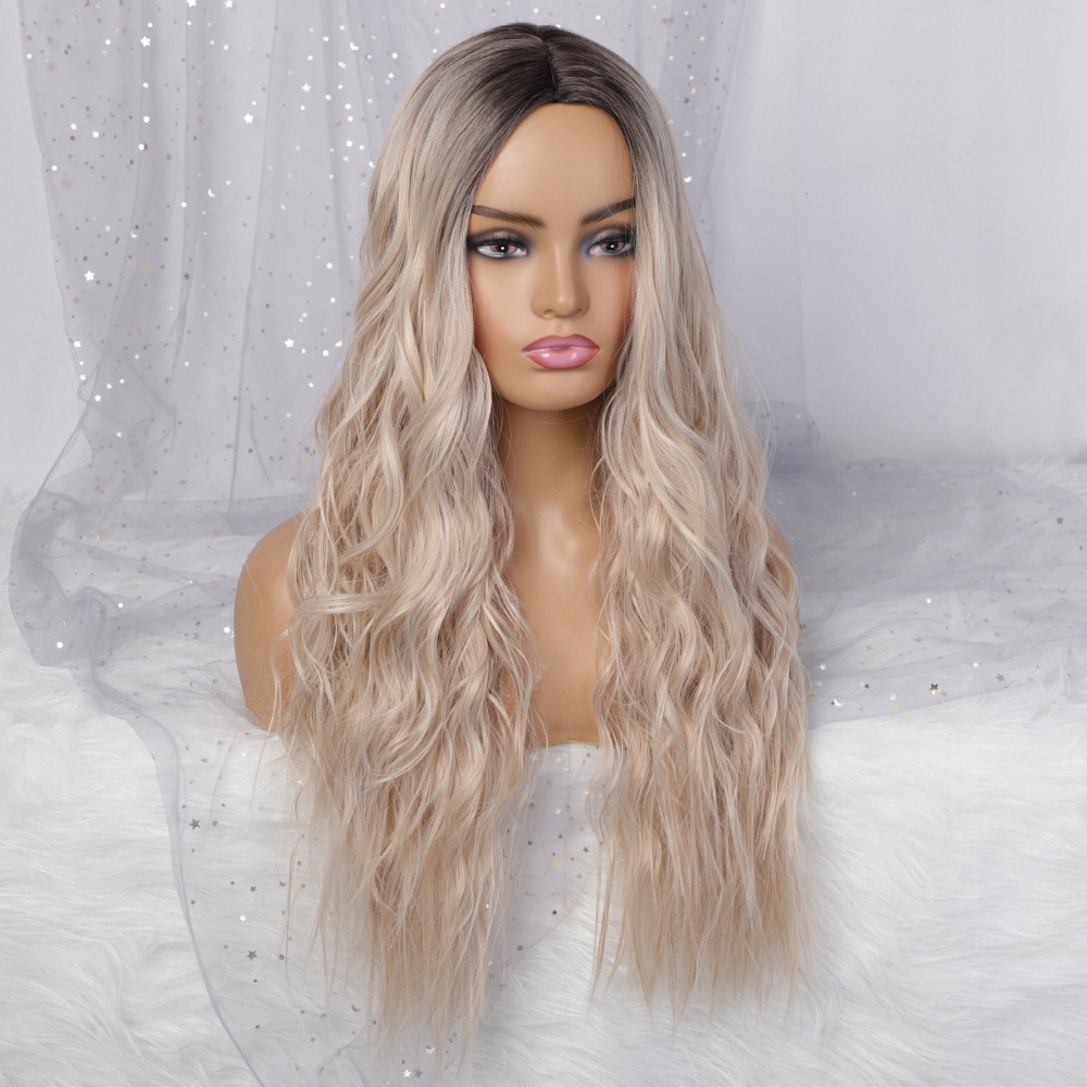 Zlatá blond dlouhá paruka Eva vlnitá