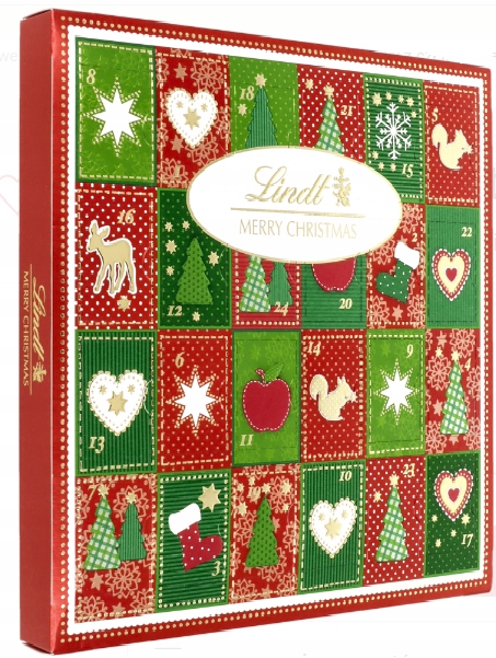 Адвент-календарь Lindt Merry Christmas, 24 шоколадных сюрприза 115 г — фото 2