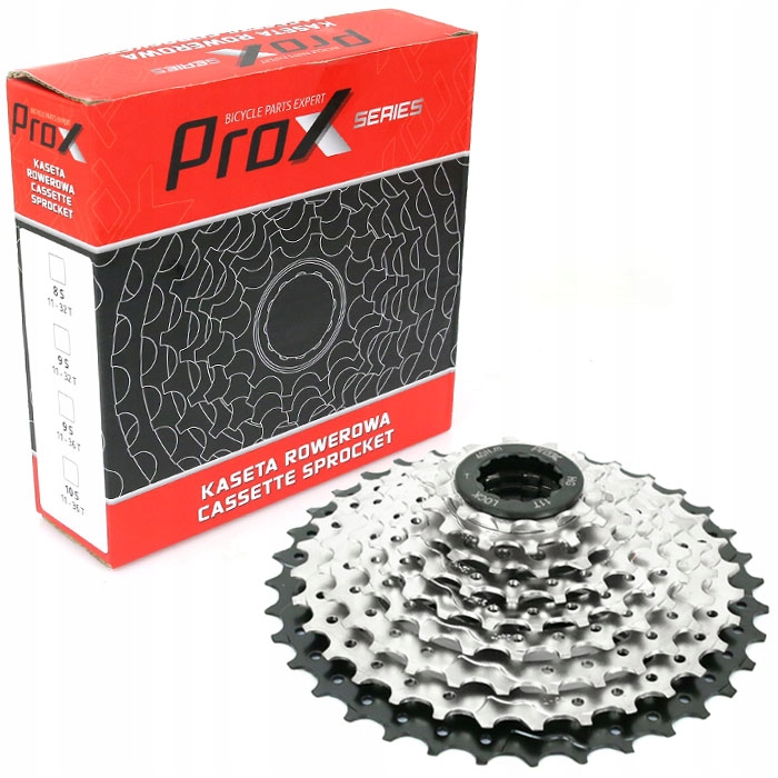 

Kaseta rowerowa 9-rzędowa ProX 11-36 srebrna