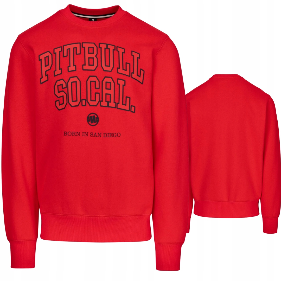 Pitbull West Coast Pánská Mikina So Cal Červená Fluo Red XXL