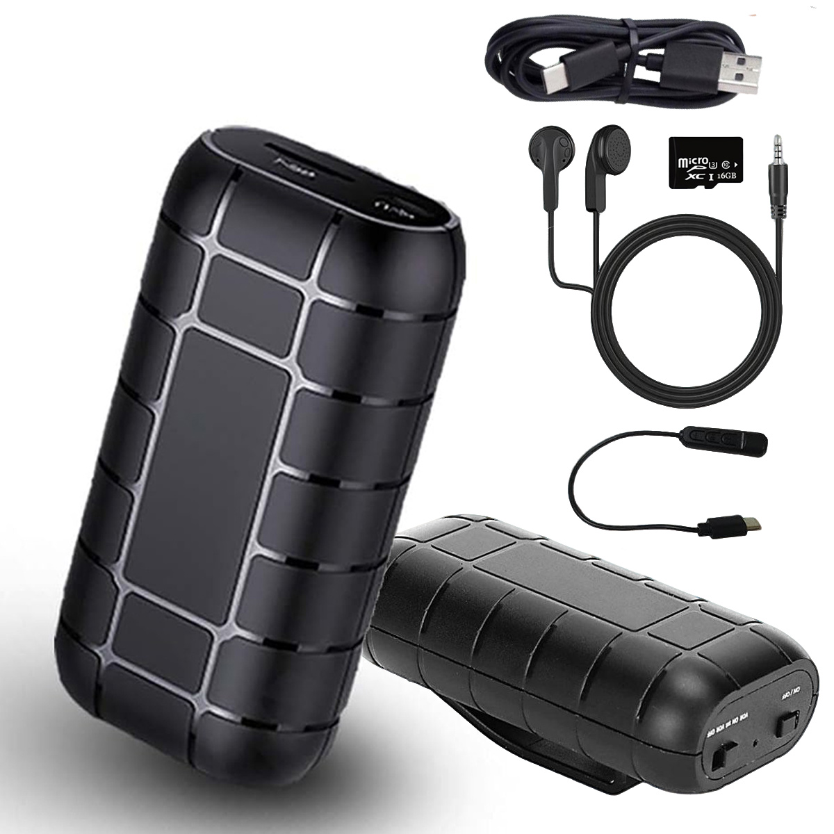 2V1 MP3 Diktafonový přístroj pro nahrávání zvuků, nahrávání hovorů