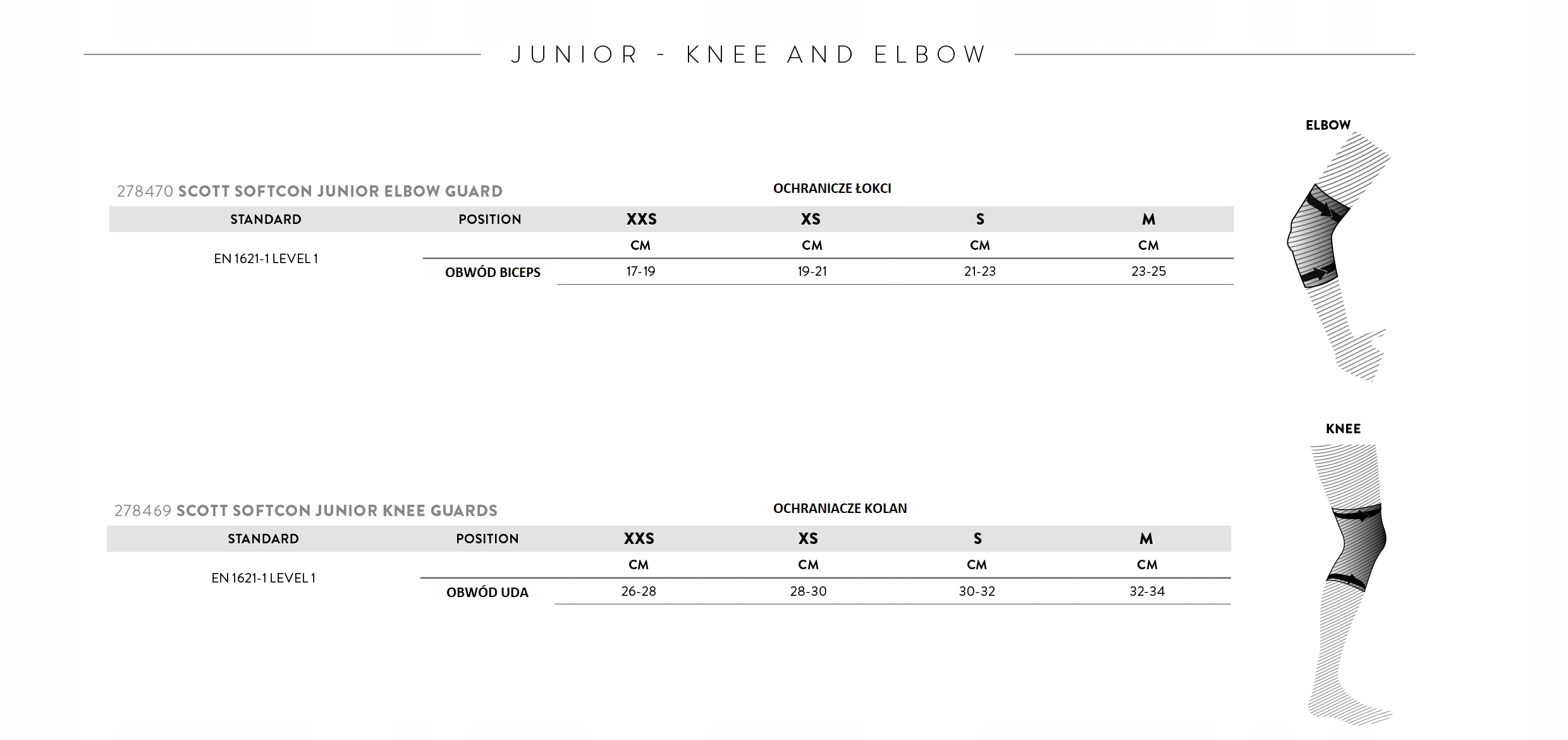 SCOTT Ochraniacze kolan dziecięce SOFTCON D3O rozmiar XS Rozmiar XS