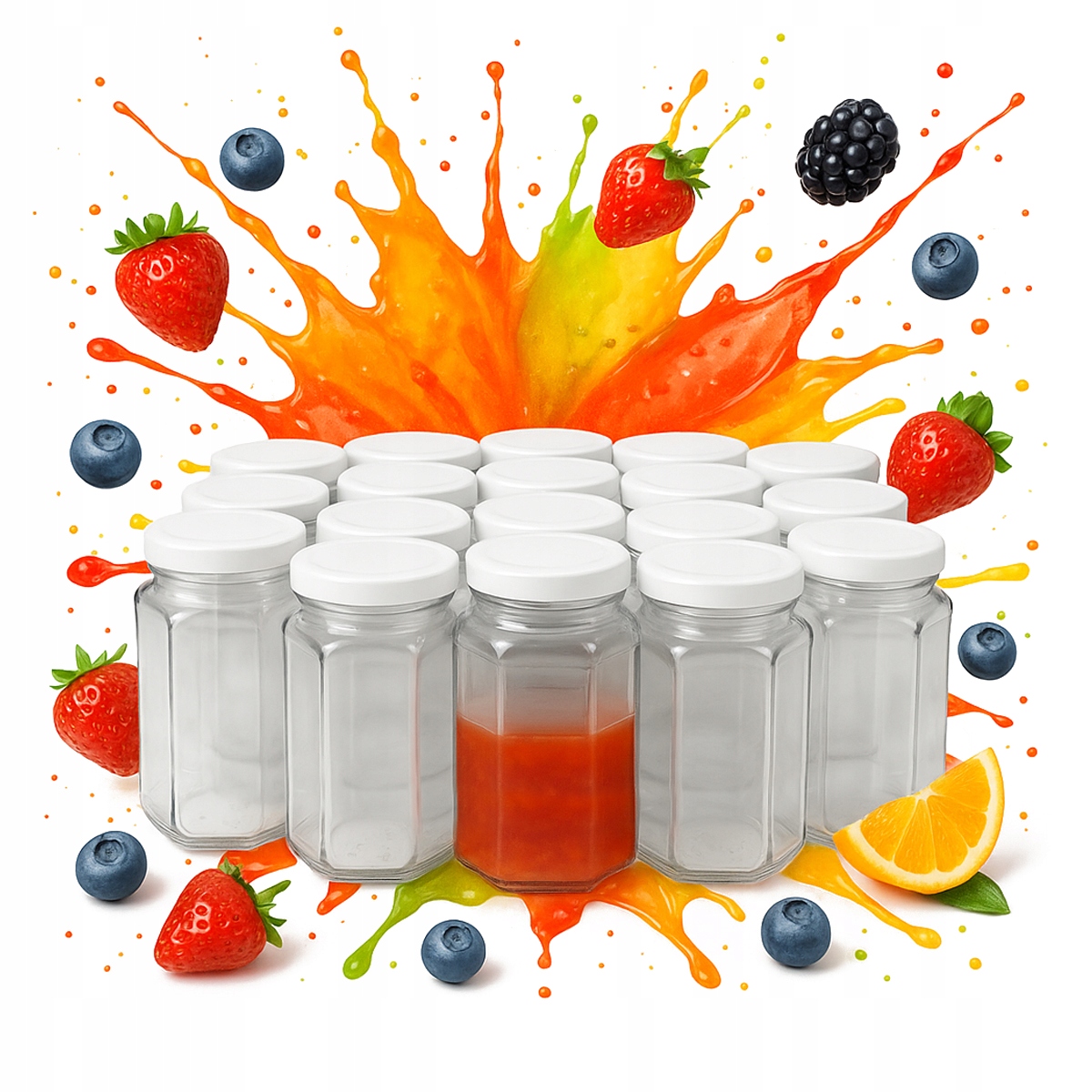 48x Sklenice 385 ml S Víčkem Sklenice V Svařovacích Nádobách Na Domácí Zavařeniny