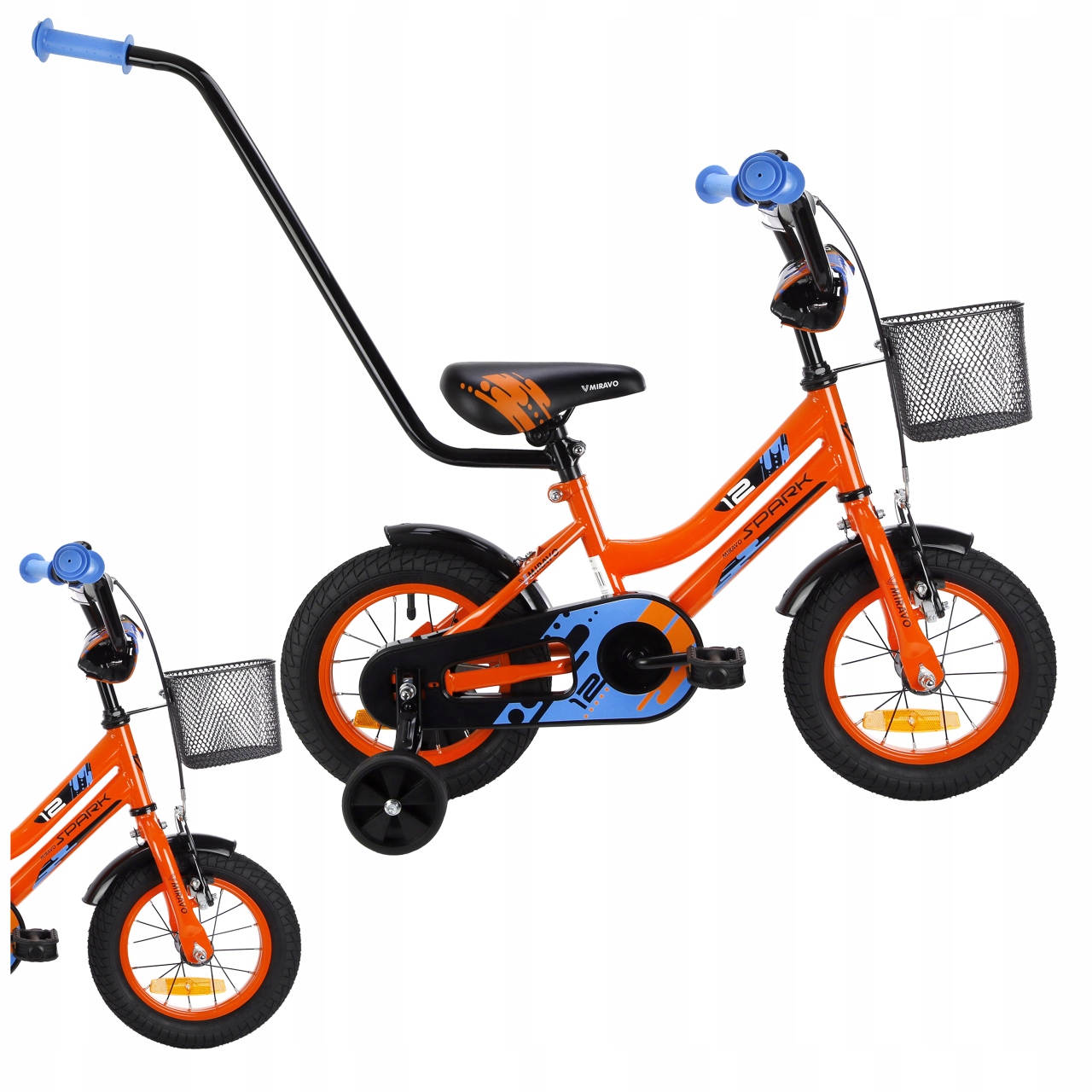 Rowerek Dziecięcy 12 Cali Rower Dla Chłopca Koszyk I Prowadnik