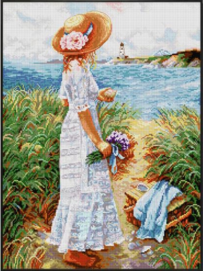 Křížková výšivka Sada kanva mulina