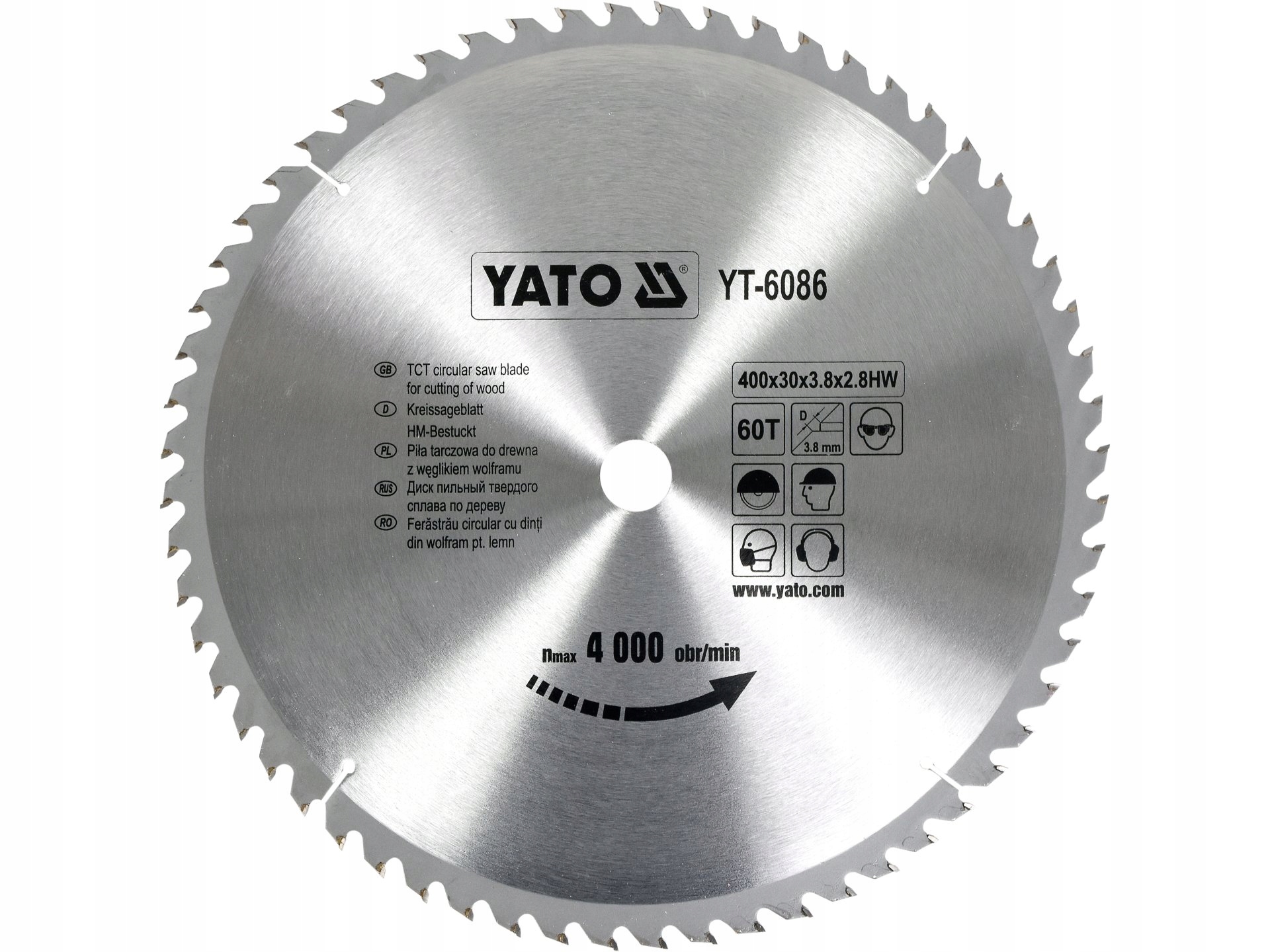 Vidiový Kotouč 400MM Na Dřevo A Plasty 60Z Vyměnitelné Zuby Z Karbidu Wolframu 4000 Ot/min