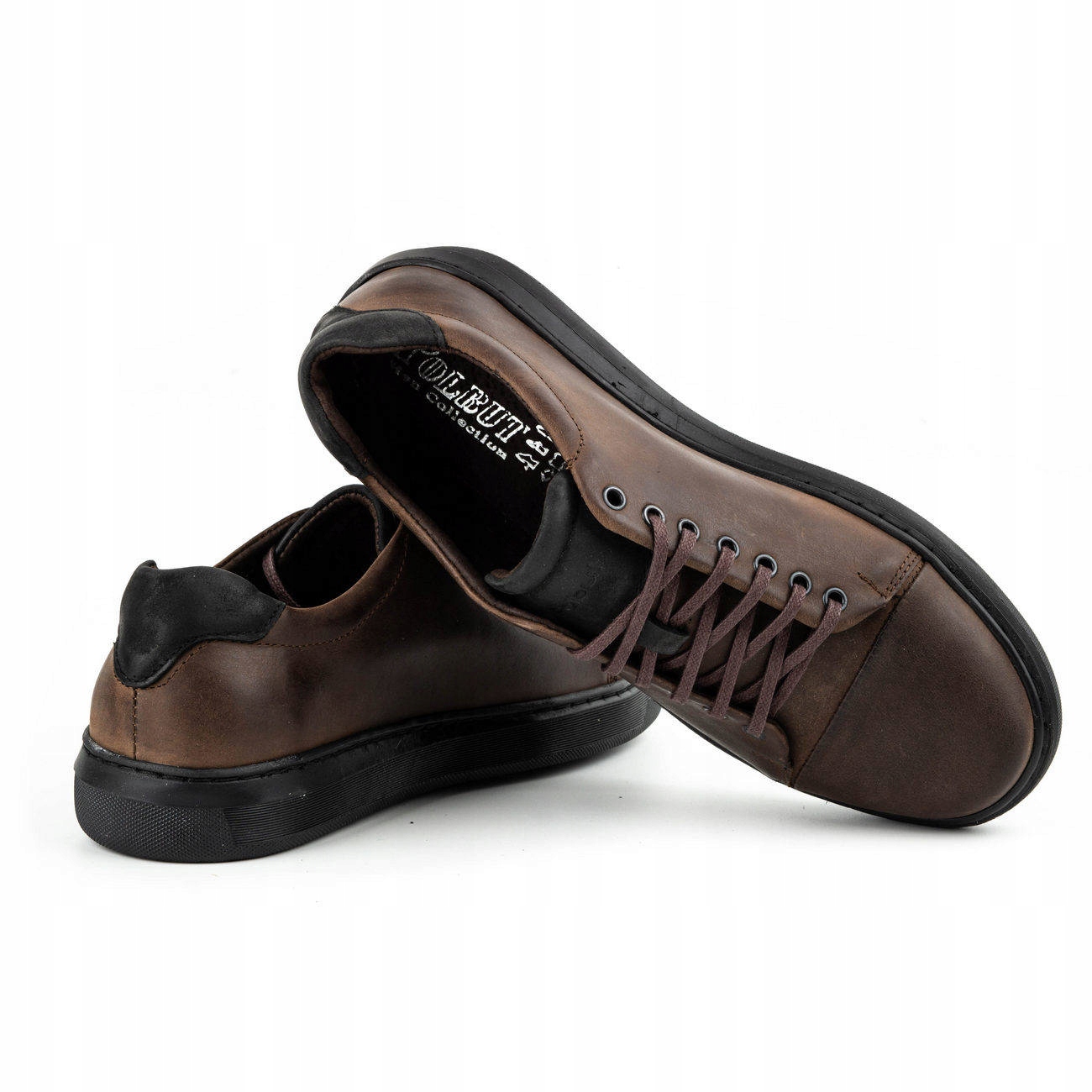 BUTY MĘSKIE CASUAL SKÓRA POLSKIE 2109 BRĄZOWE 43 Rozmiar 43