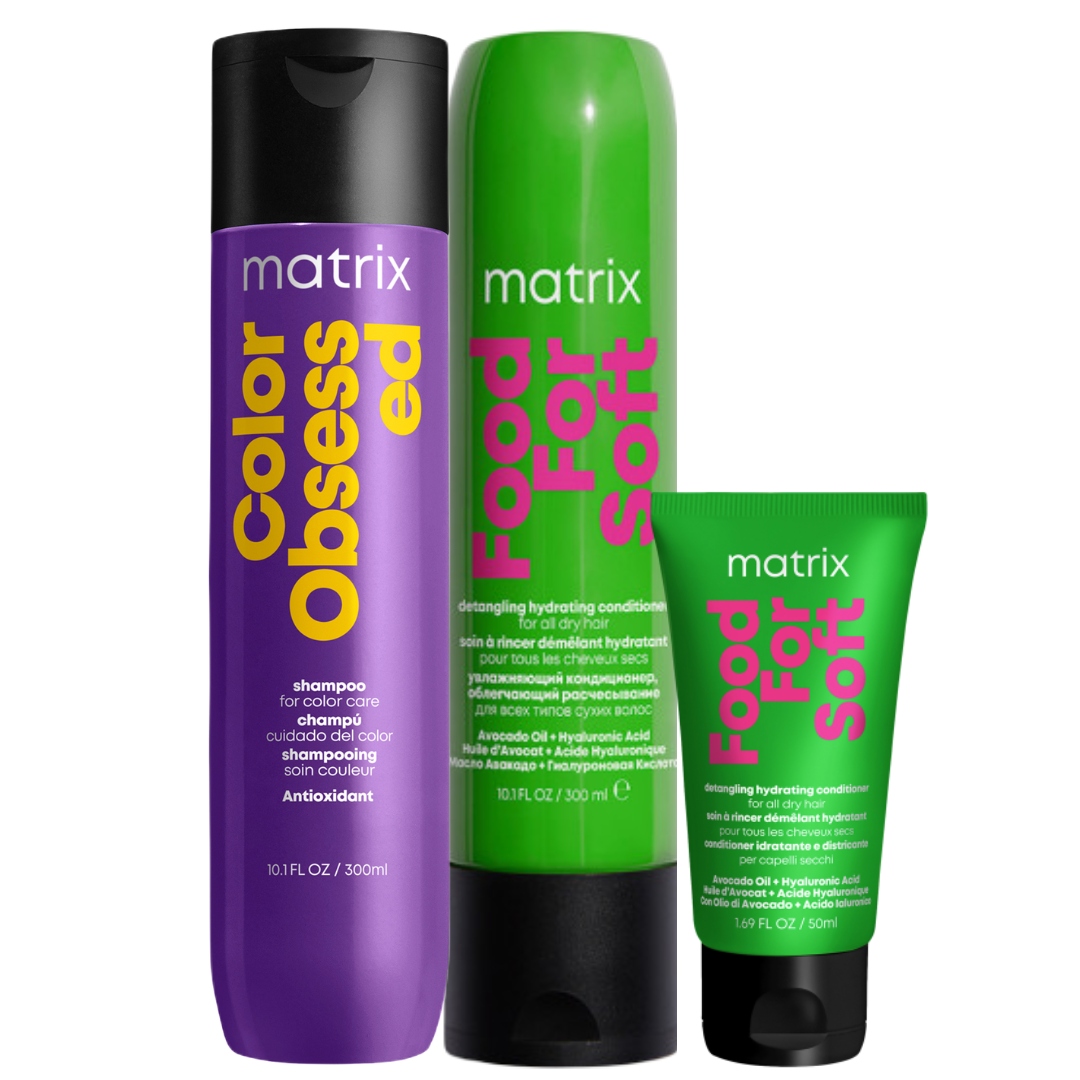 Matrix Zestaw Color Obsessed Food For Soft szampon odżywka 300ml
