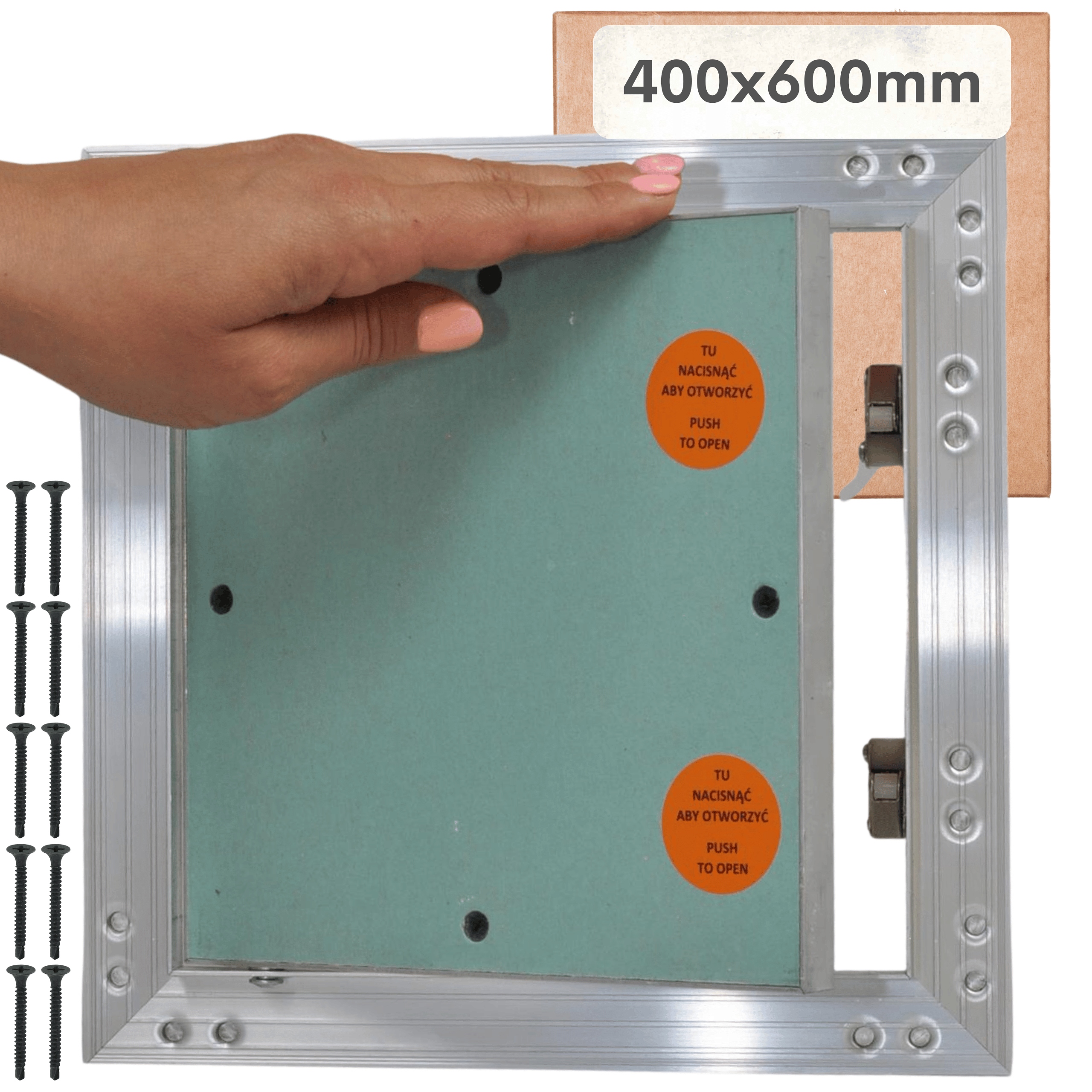 Revizní Dvířka Hliníková Revizní klapka Gk 40x60 cm 400x600 mm Šrouby