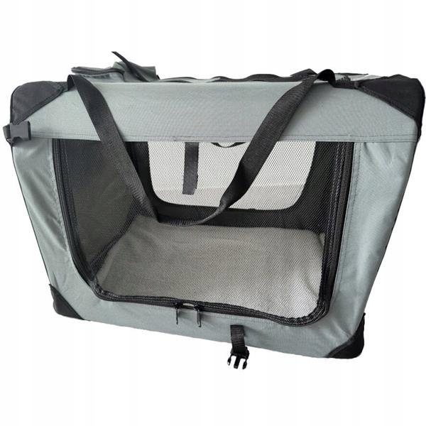 Levně Přepravka látková Dogcrate 90x61x65 šedý A.k.