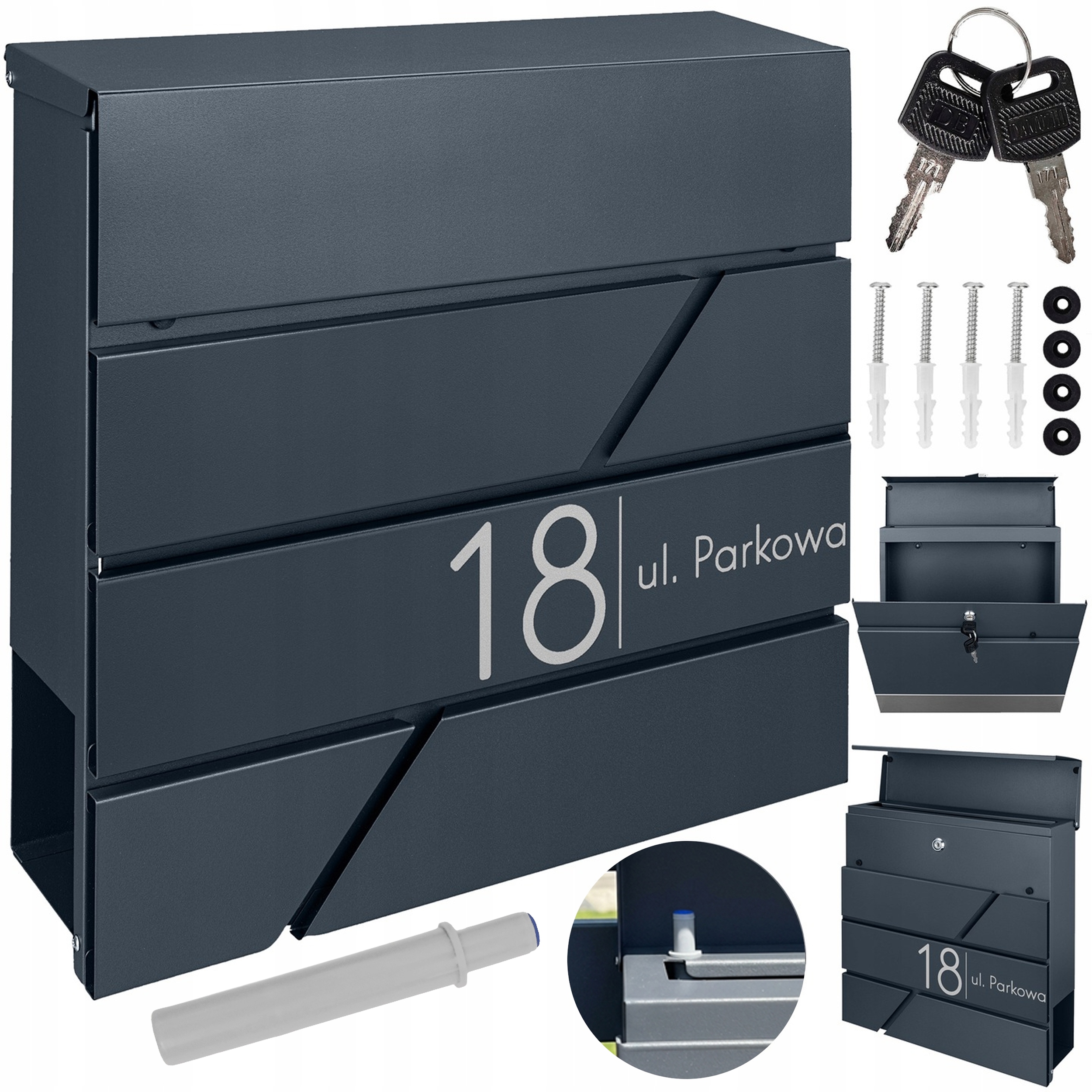 Moderní Poštovní Schránka Antracitová Vzor