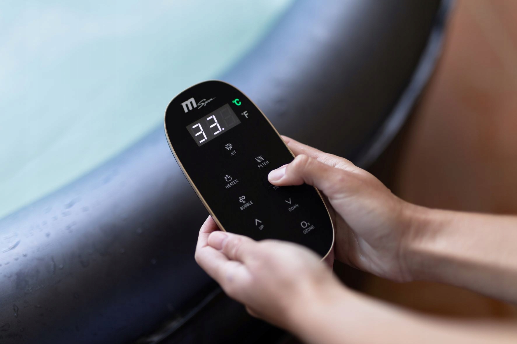 BASEN SPA DMUCHANE Z HYDROMASAŻEM MASAŻ RIMBA * 8 OSÓB mSPA * OZON 144 DYSZ Kolor wewnętrzny biały