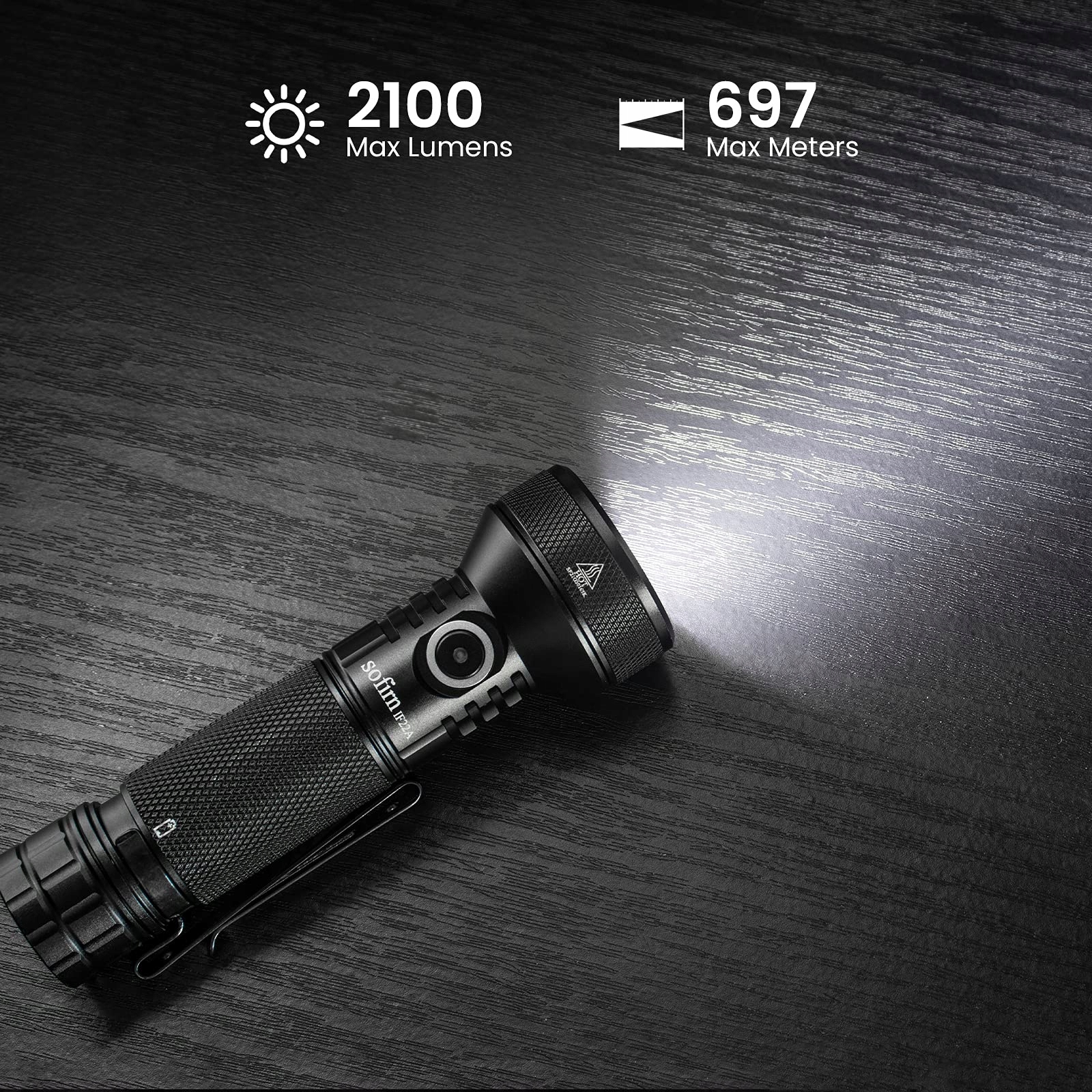 Sofirn Latarka Taktyczna LED 2100 LM Akumulator — miniatura 12
