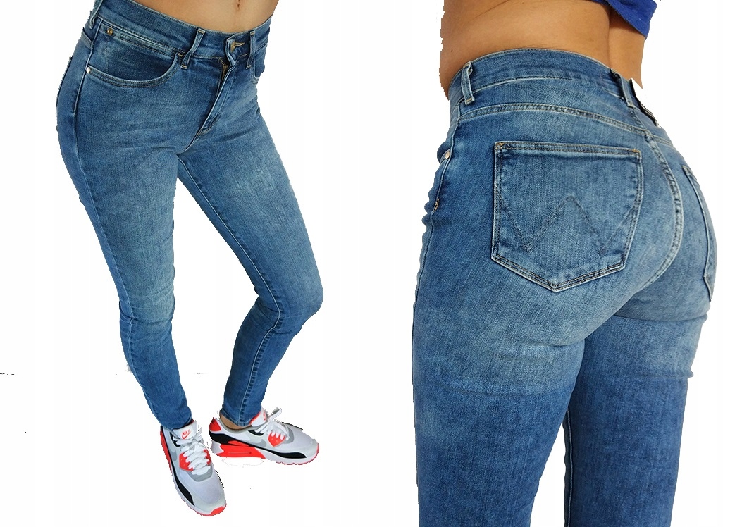 úzké nohavice Wrangler High Rise Skinny W24 L32 Xxs Novinka