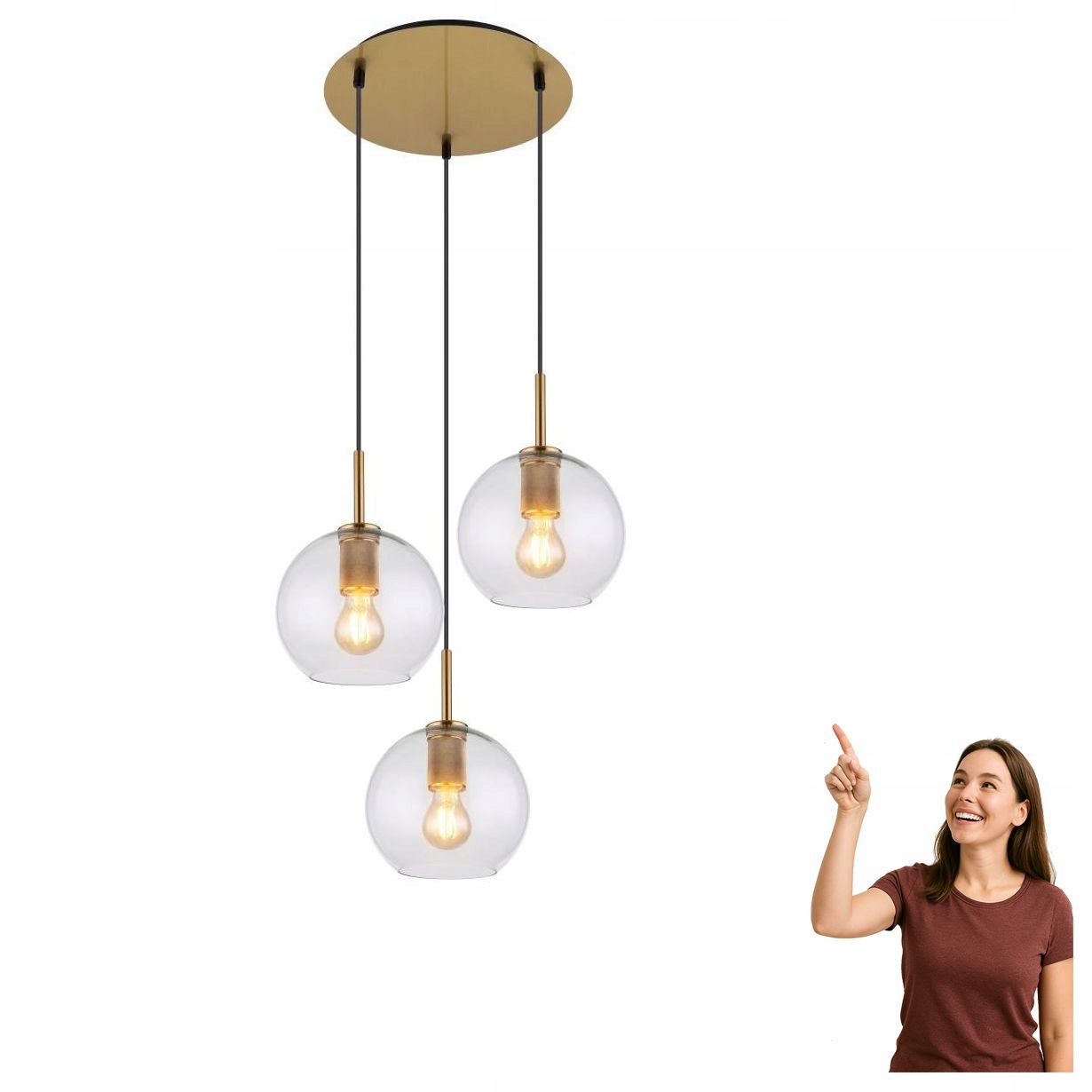 Závěsná lampa Adara 15462H1 Globo