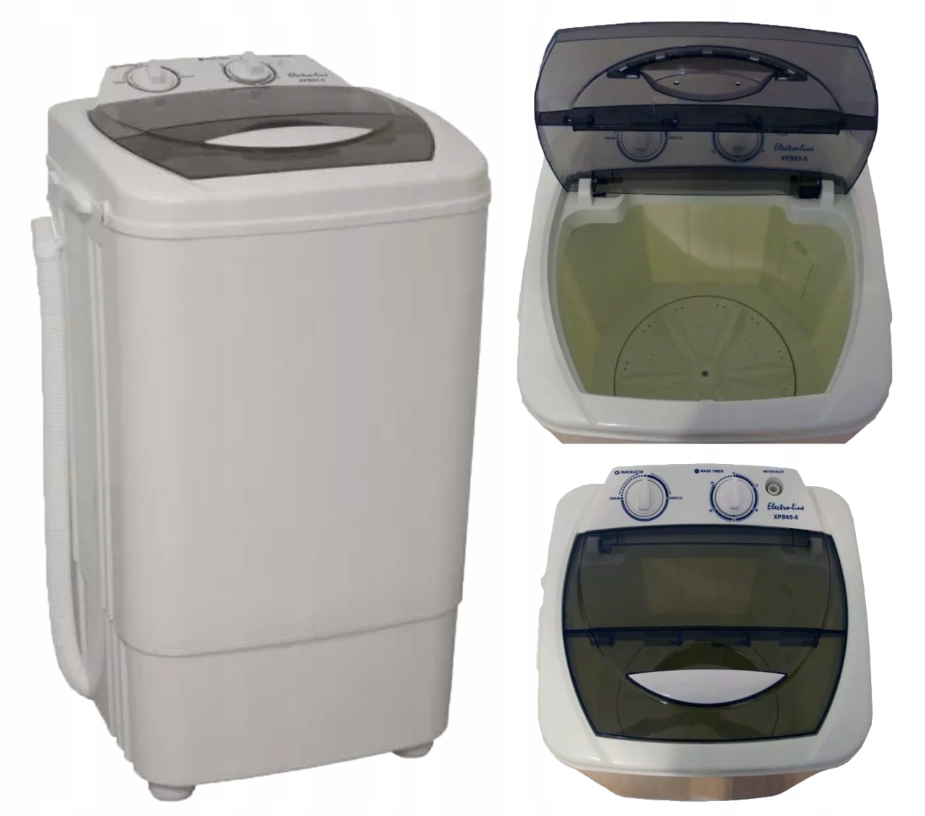 Pralka wirnikowa turystyczna do ubrań bielizny prania Electro-Line PB65-8