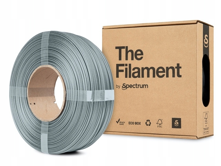 Filament od Spectrum ReFill Petg+cf 1 kg 1,75 mm šedý