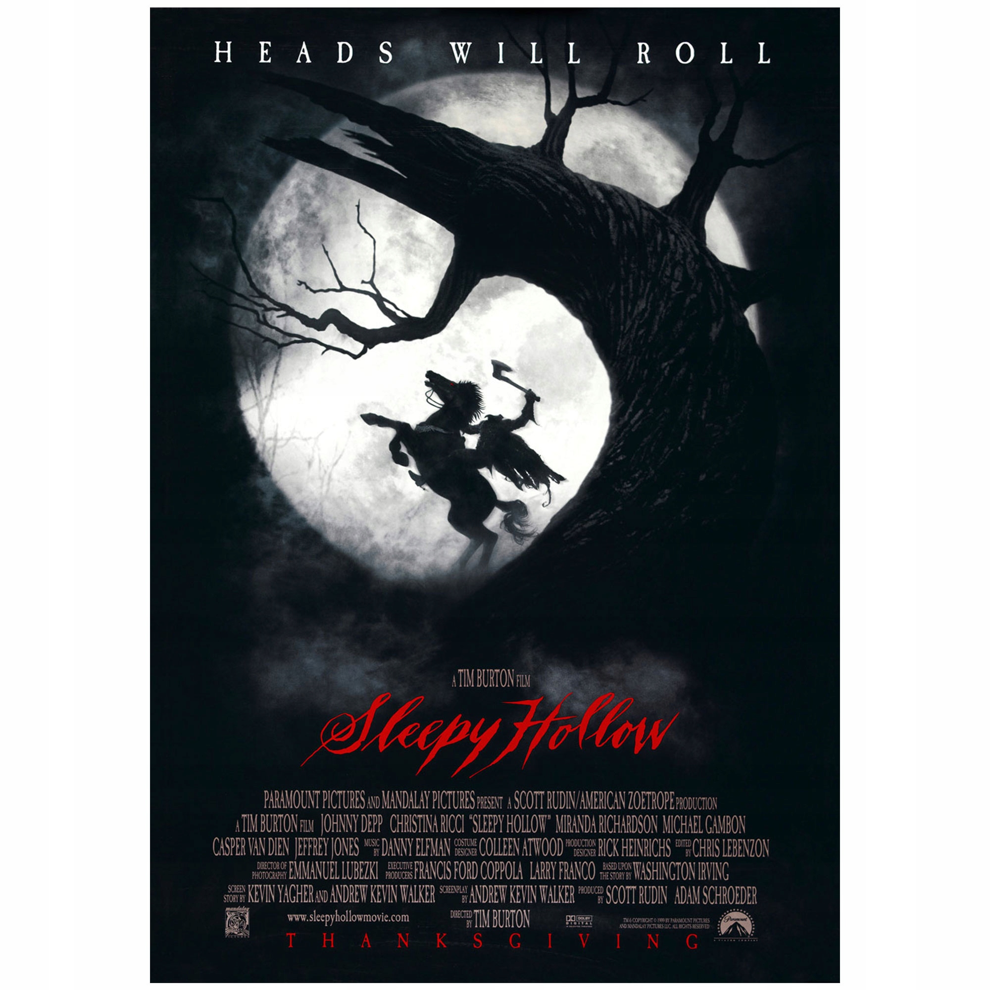 

Plakat Sleepy Hollow Jeździec bez głowy Tim Burton