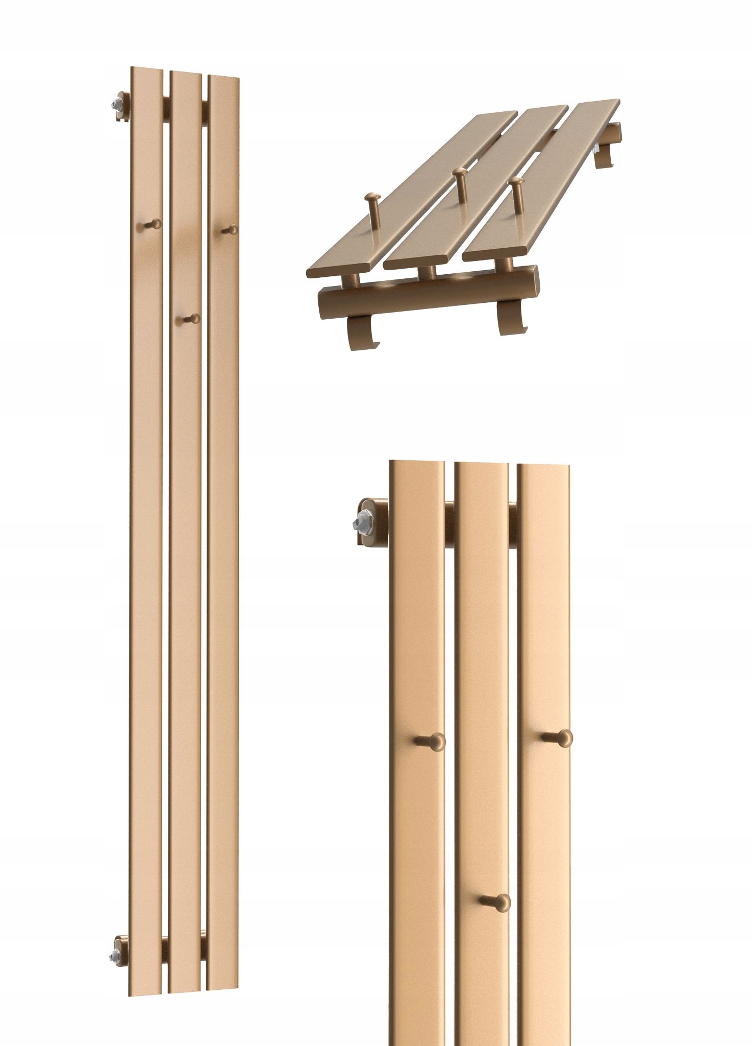 Dekorativní Radiátor Bellohook 160x22 Antik Tmavý