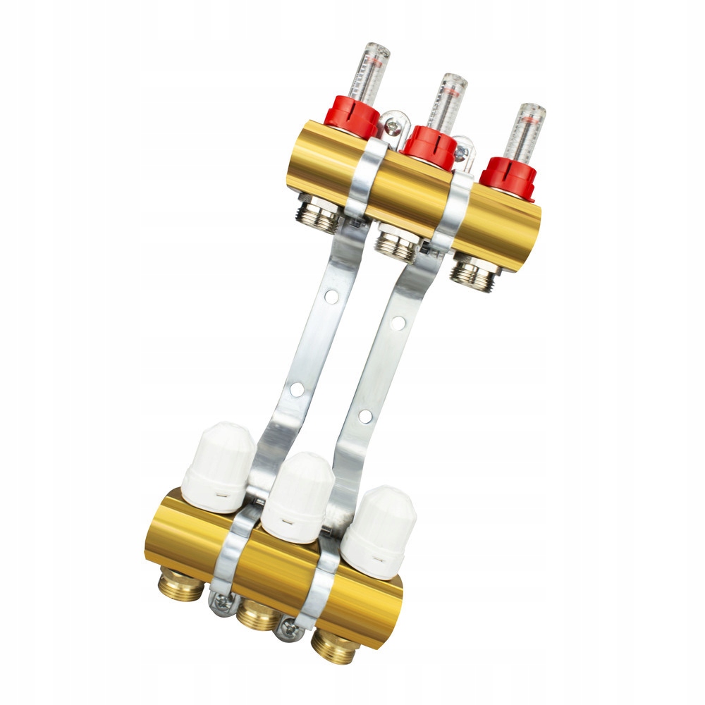 3-sekční kolektor C.o. s mosaznou podlahou