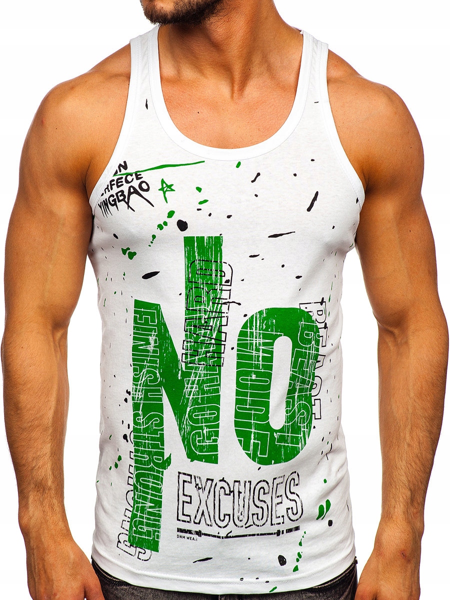 

Koszulka Tank Top Męska Biała 14852 ROZMIAR_2XL