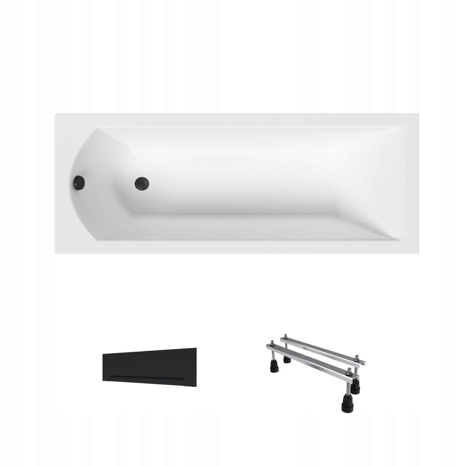 Wanna akrylowa Helmken Vespera 140 х 70 Panel czarny Nóżki 23098001