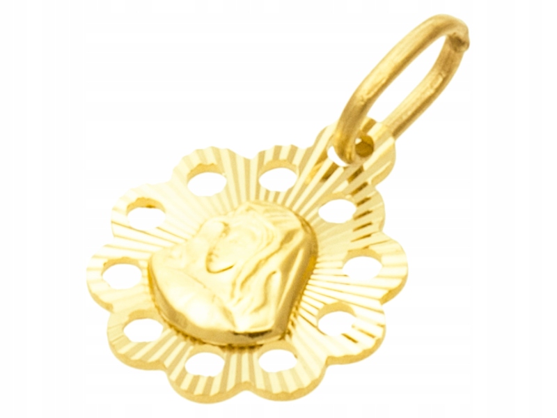 Zlatý medailon Matka Boží Dárek Ke Křtinám svatého dárek na křtiny 585