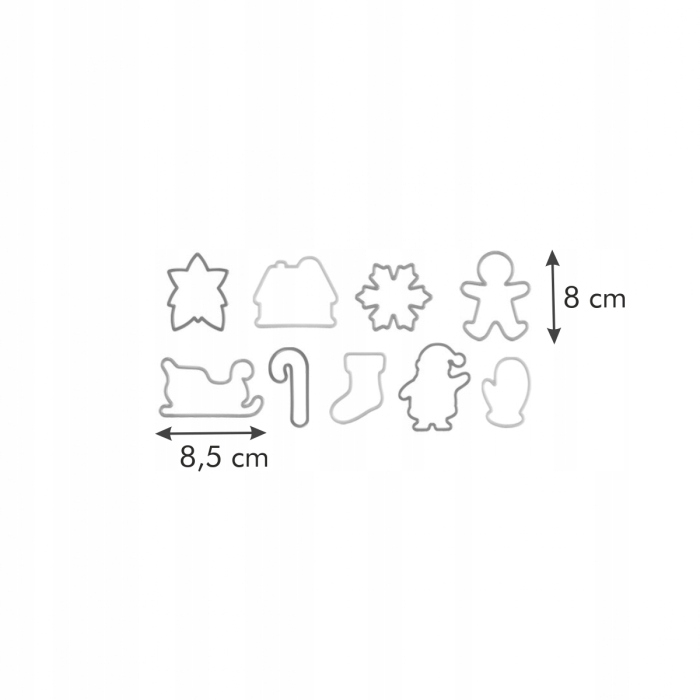 ZESTAW FOREMKI DO CIASTEK PIERNIKÓW ŚWIĘTA x22 SZT Kod producenta 630901.00
