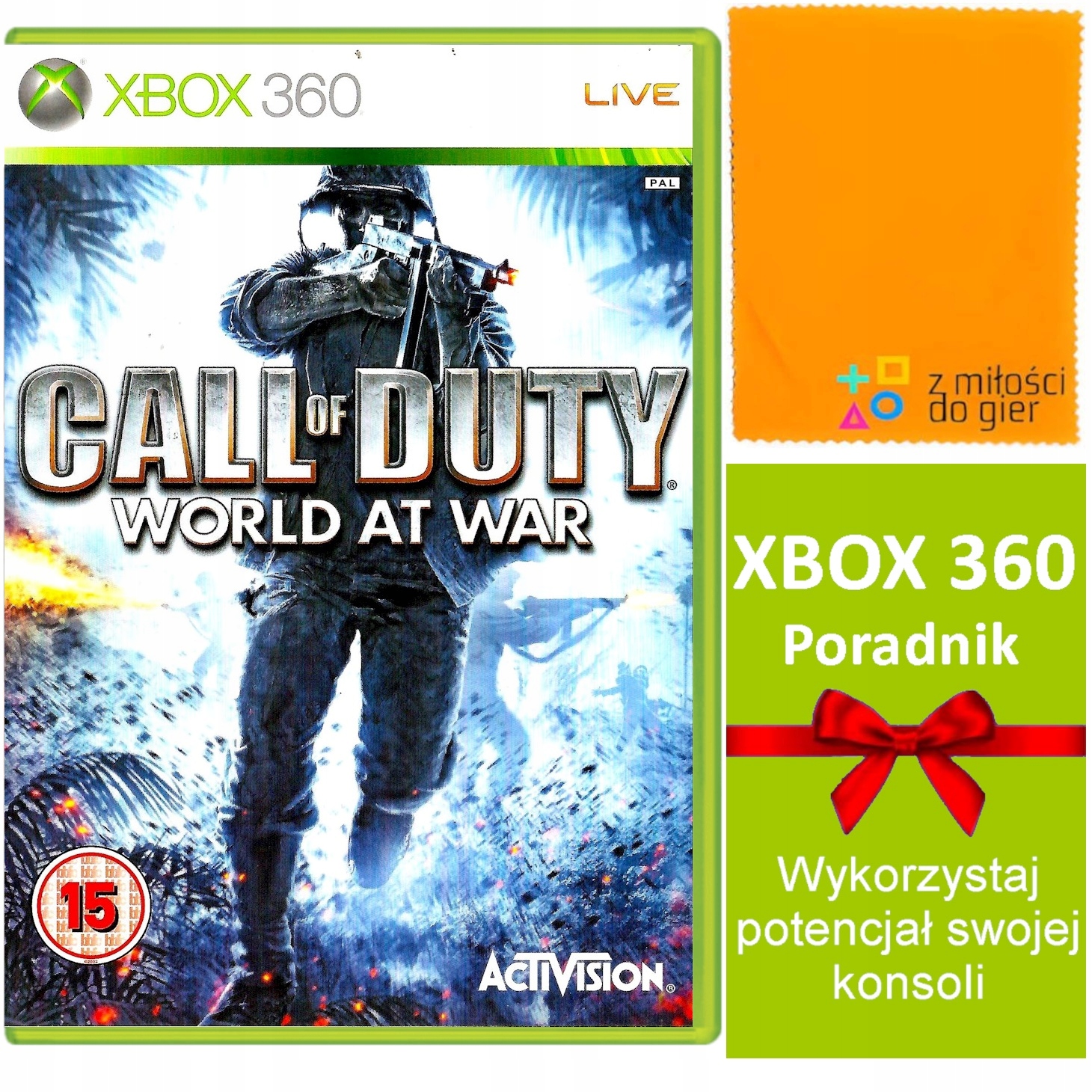 gra akcji XBOX 360 COD CALL OF DUTY WORLD AT WAR cały ŚWIAT w OGNIU WOJNY