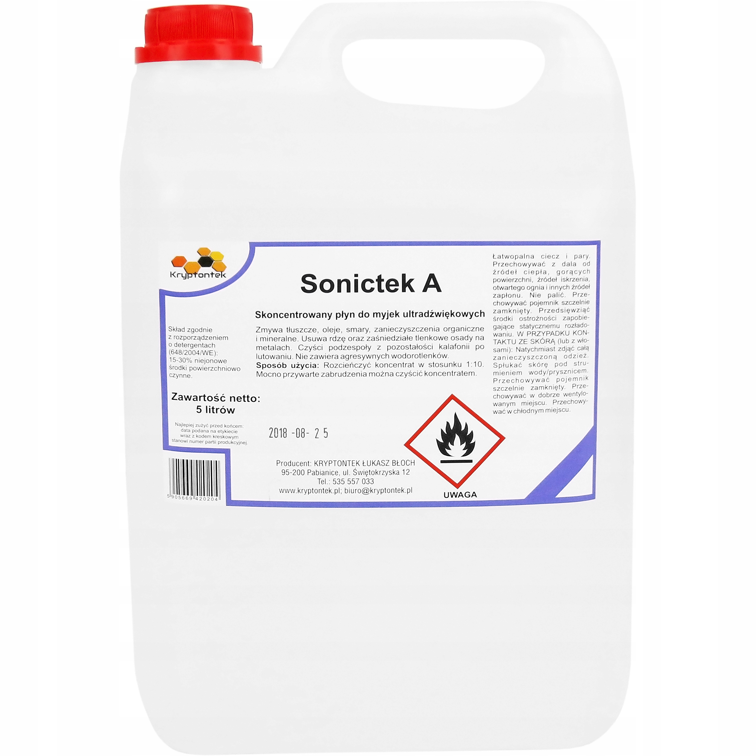 Sonictek A Koncentrát Ultrazvuková Mycí Kapalina Odstraňuje Rez, Usazeniny 5 L