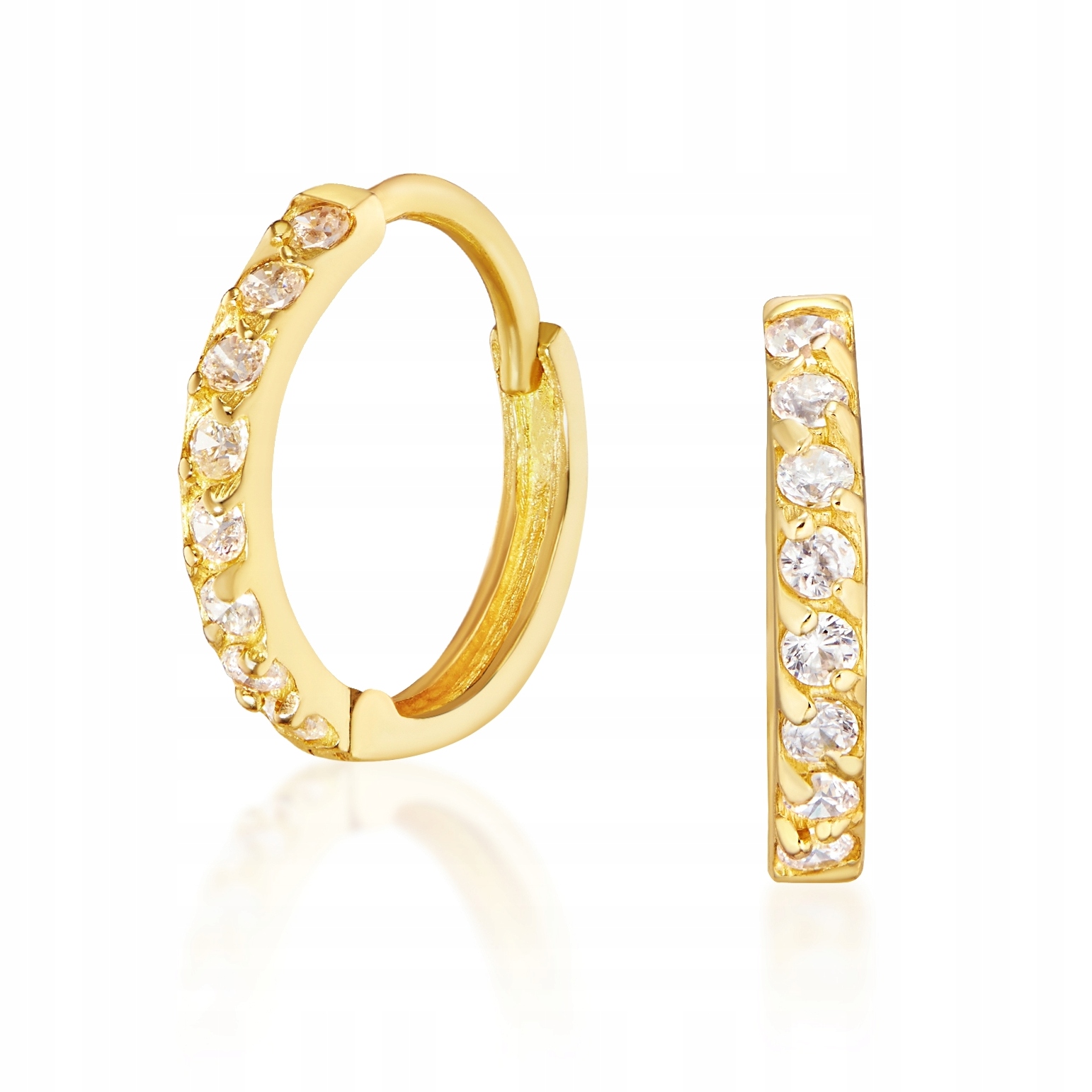 ZŁOTE KOLCZYKI 585 KOMUNIA BIAŁE Marka Ergold