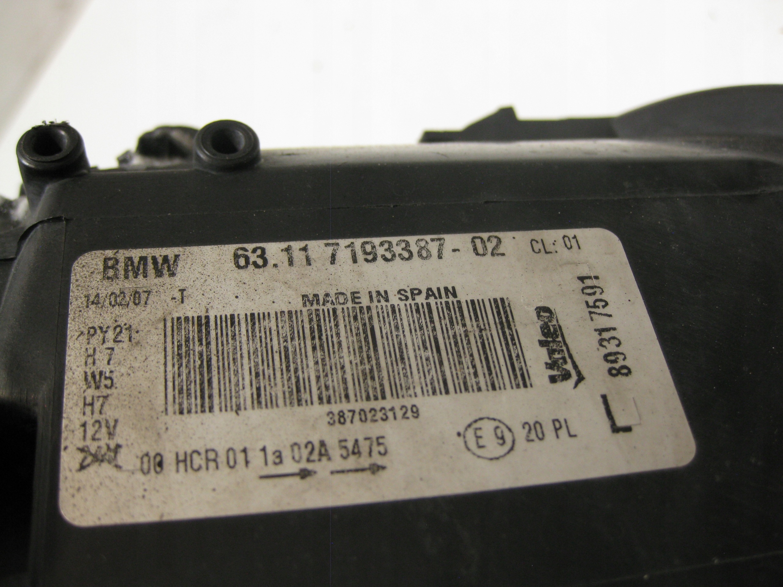 BMW E87 5D 07R REFLEKTOR left light front EU 7193387