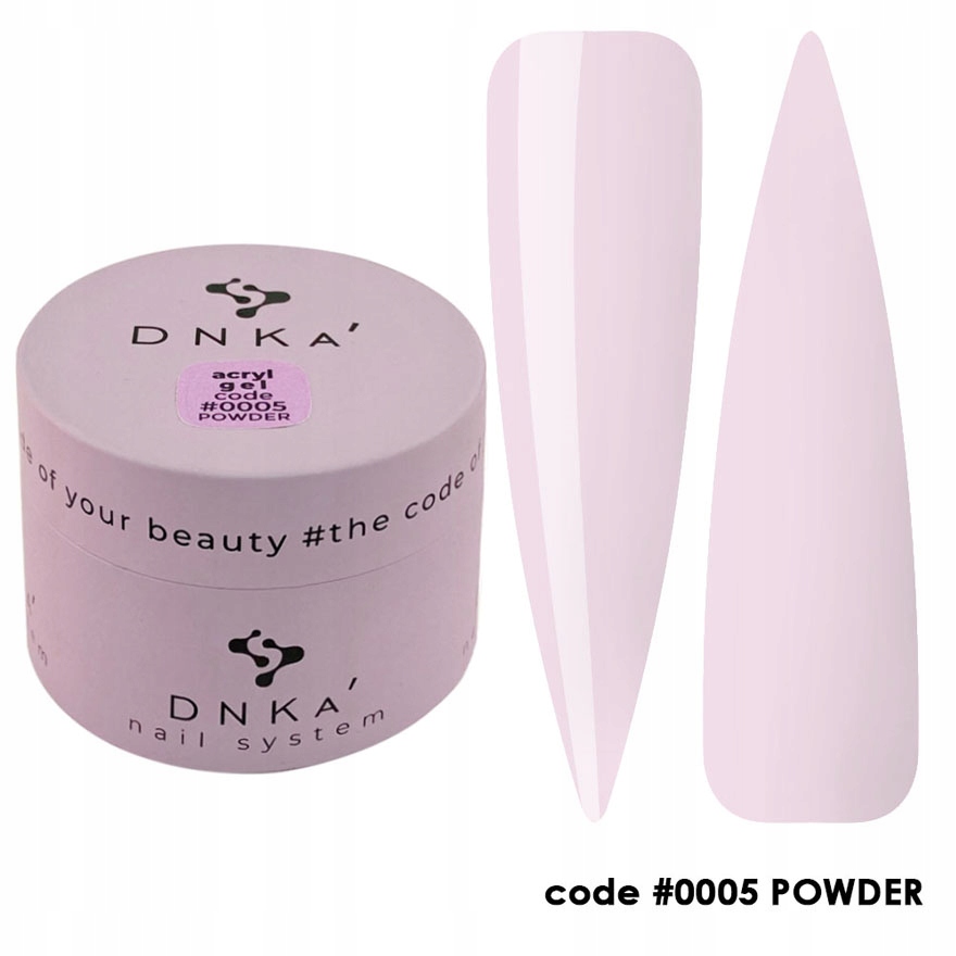 Růžový akrylový gel ve sklenici Dnka Acryl Gel 30 ml #0005 Powder