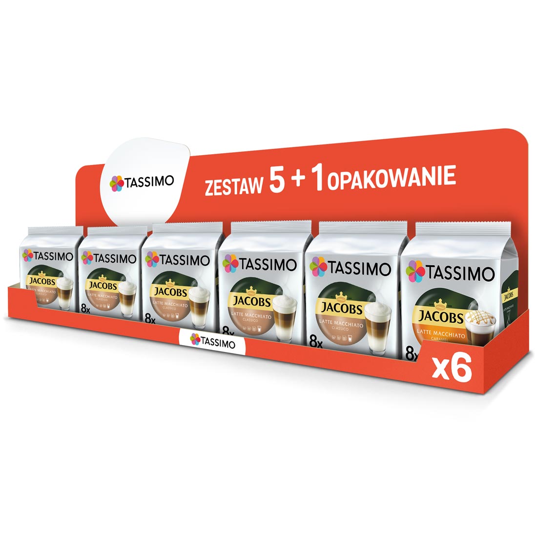 Tassimo Jacobs Kapsułki Latte Macchiato 5+1