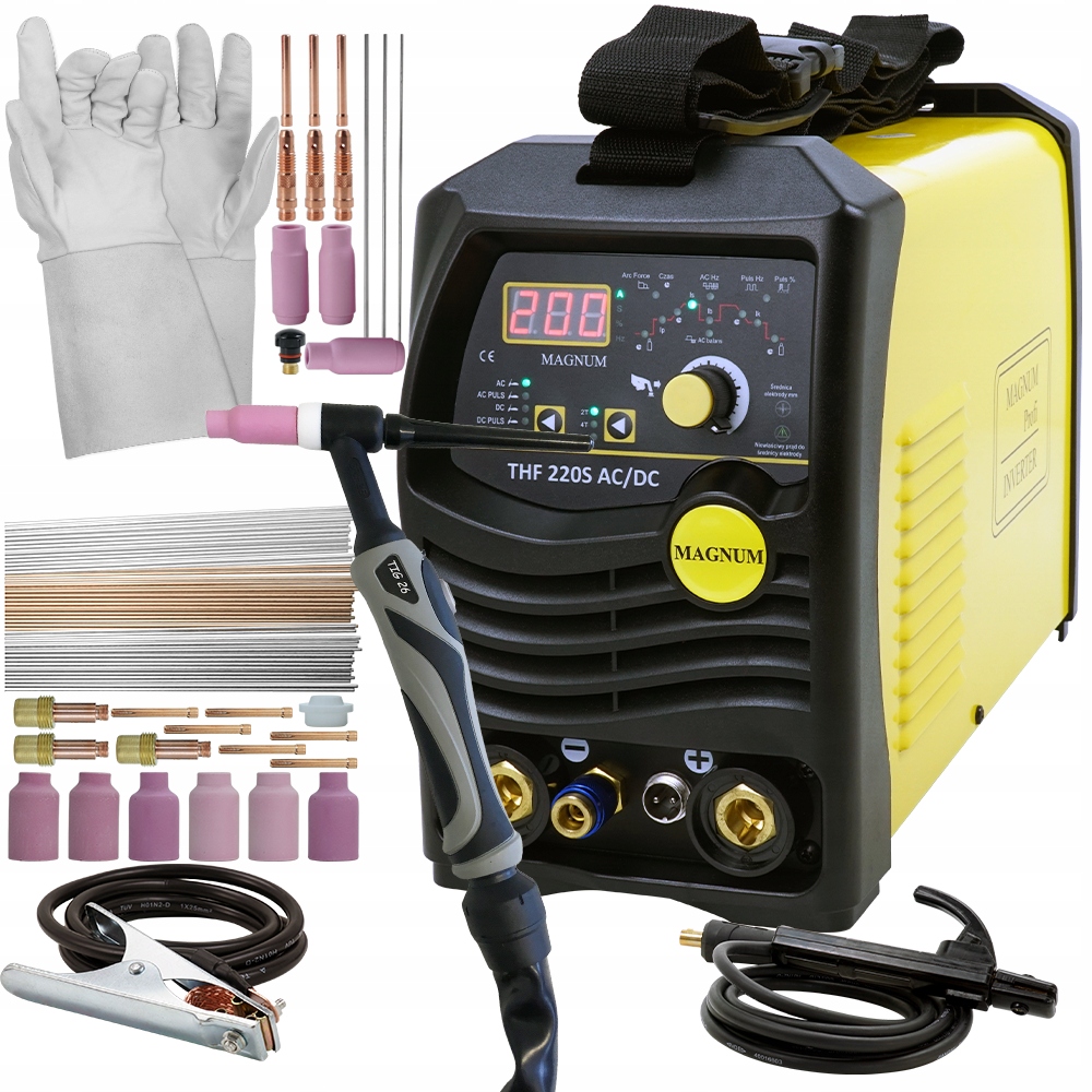 Spawarka TIG do aluminium Magnum 200 AC DC HF Puls