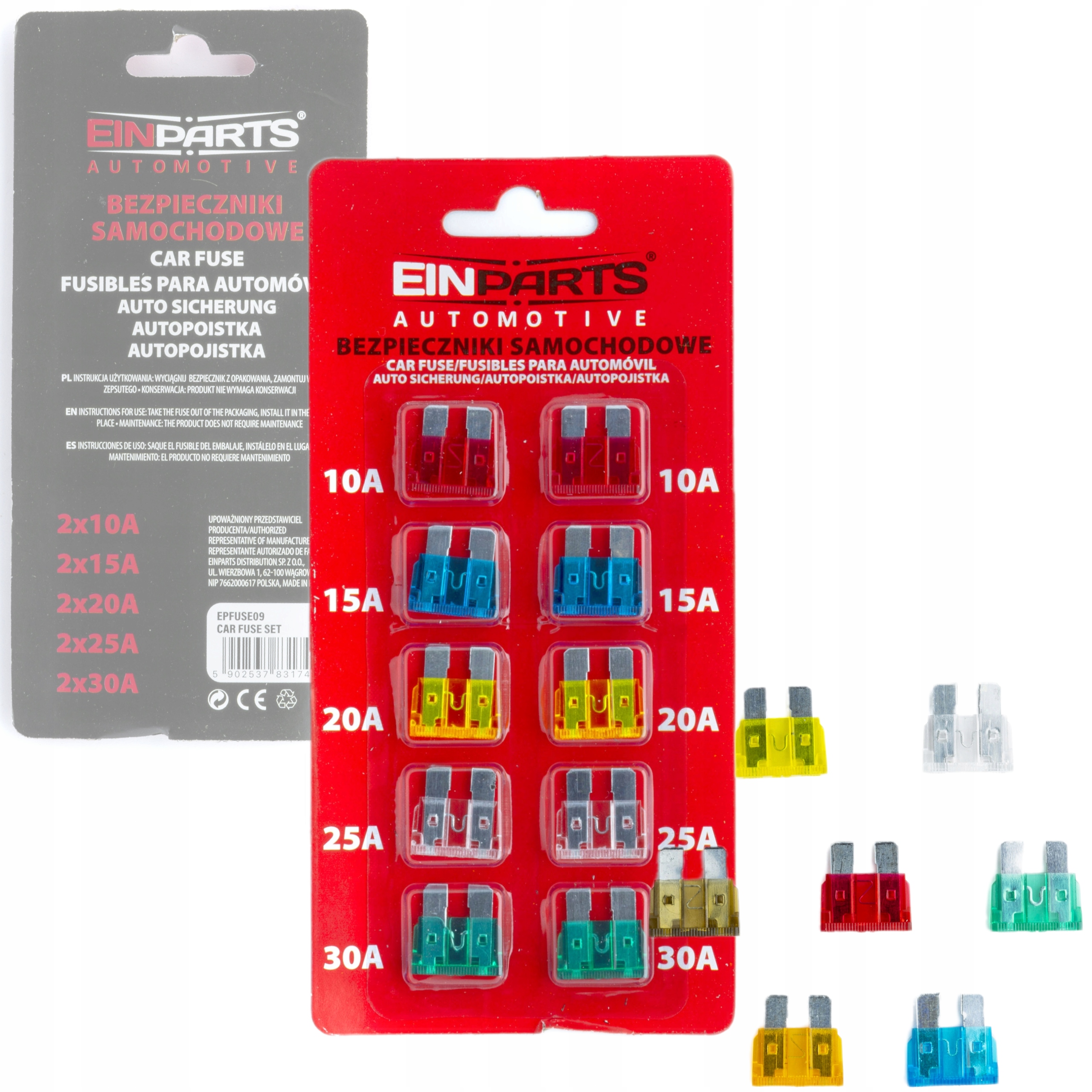 Bezpieczniki płytkowe EinParts Automotive EPFUSE09